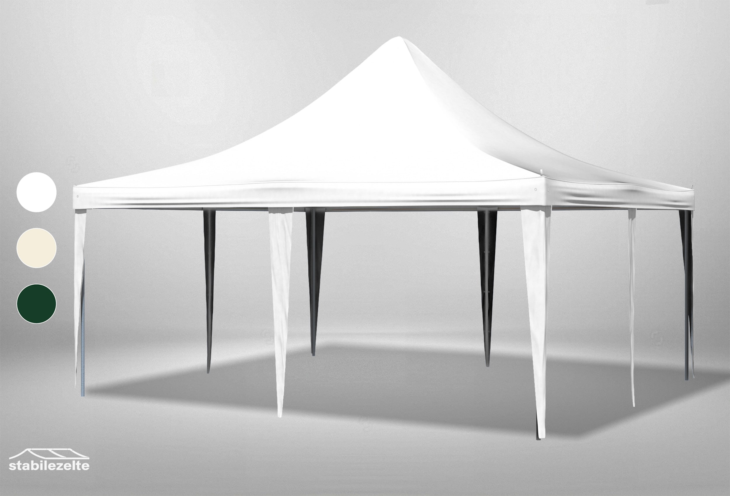 5x5 m Dachplane Arabica PVC inkl. Zubehör weiß