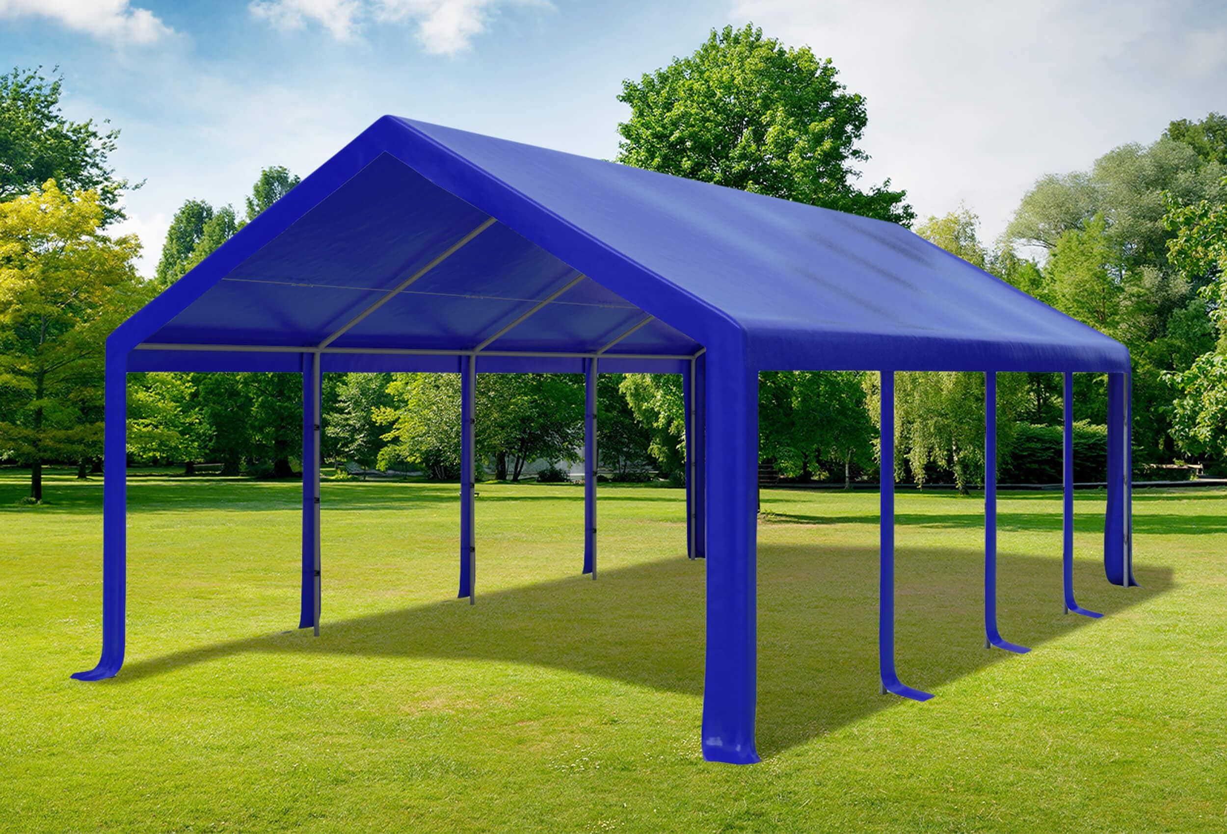 4x8 m Dachplane PVC inkl. Zubehör blau