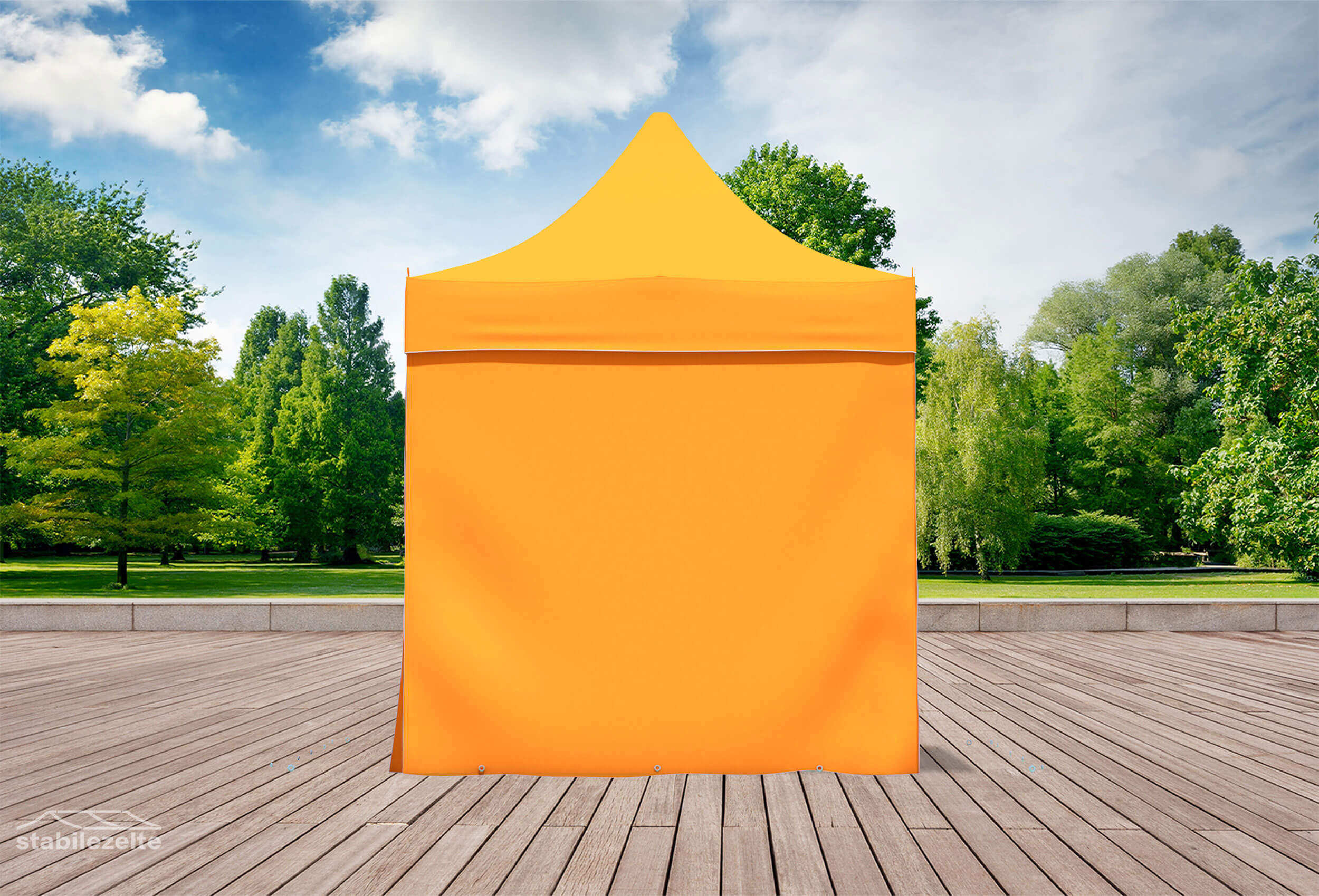 Faltzelt Seitenteil GESCHLOSSEN 2 Meter ORANGE