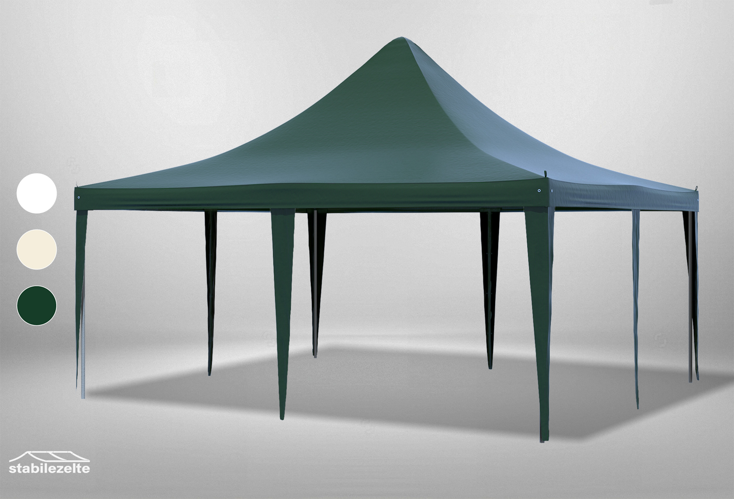 5x5 m Dachplane Arabica PVC inkl. Zubehör grün