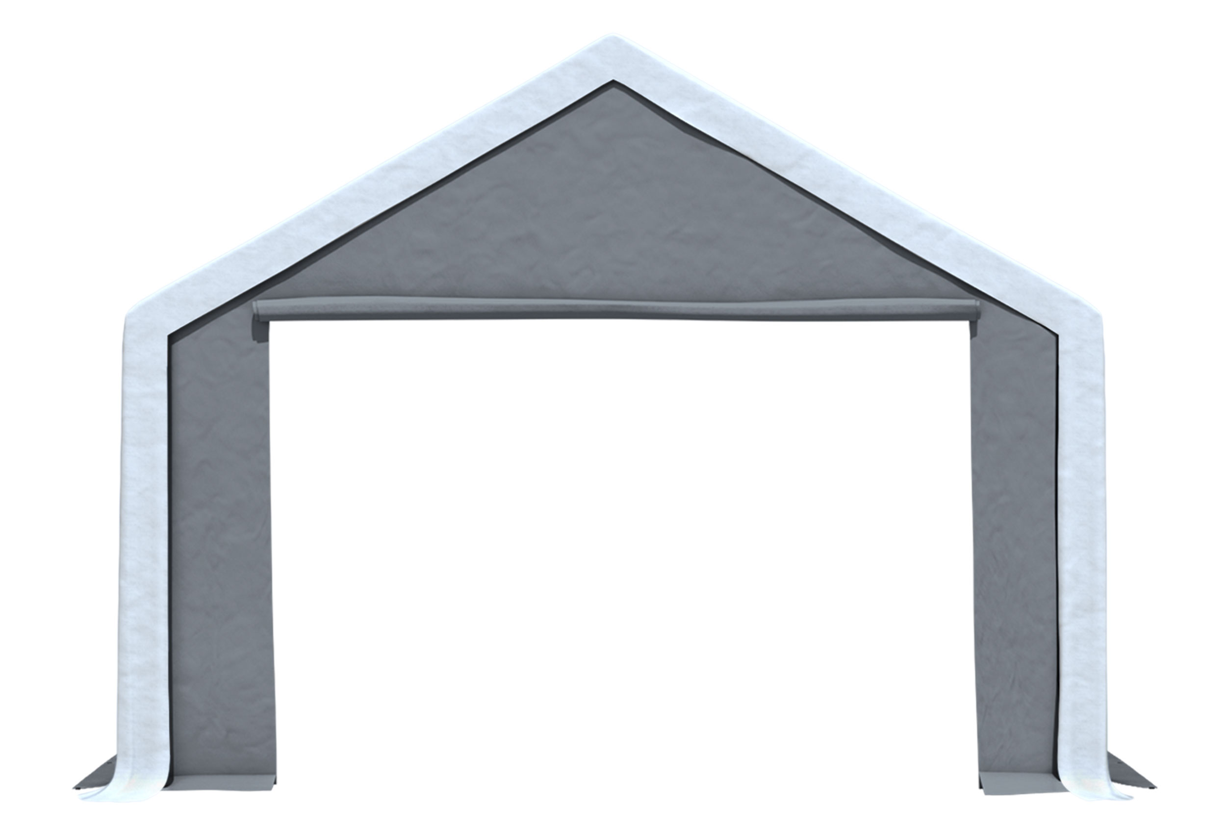 Modular Pro 4m PVC Giebelteil mit GROSSER TÜR (einzeln) GRAU