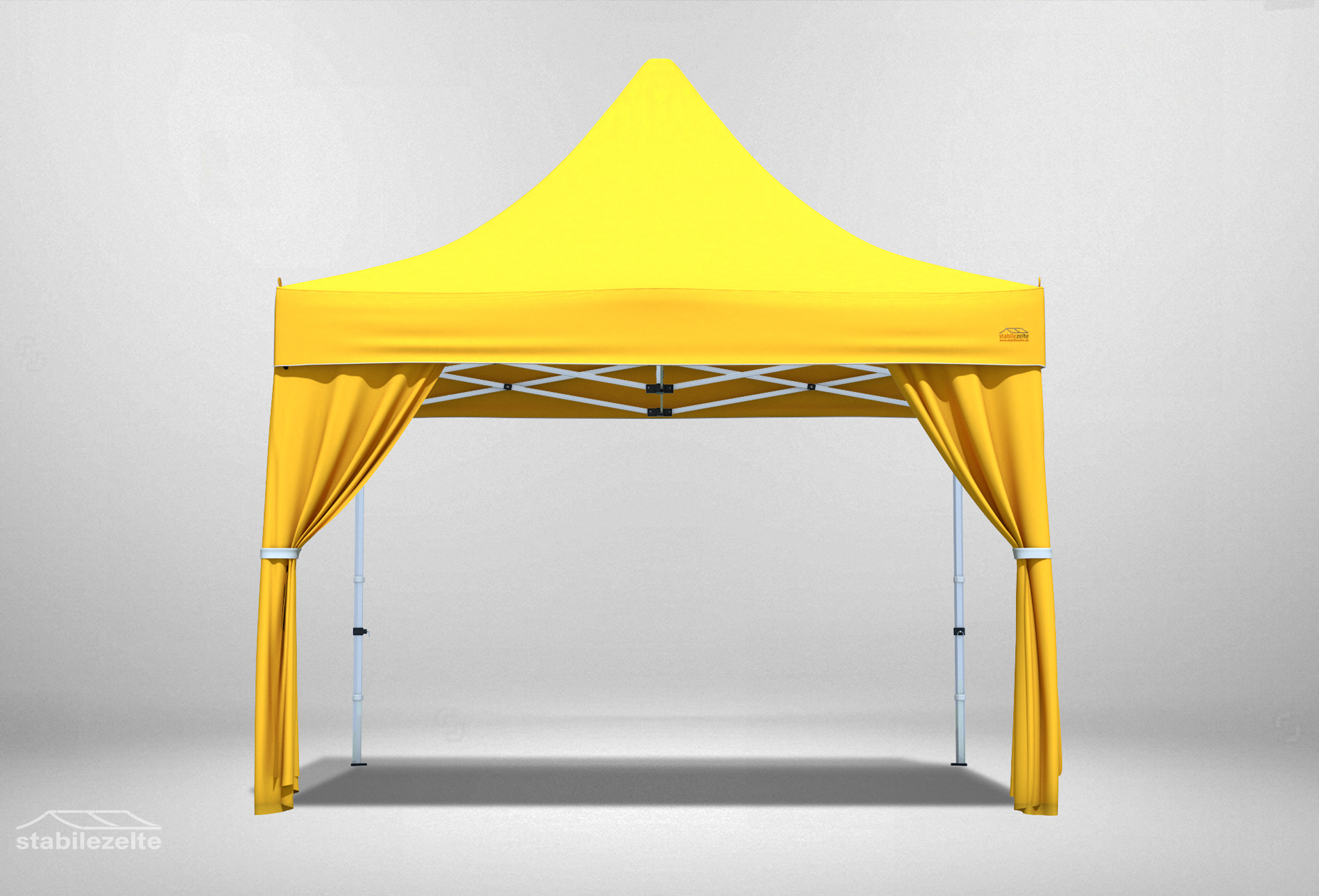 2 Stück Verzierungsschal für Faltpavillons GELB