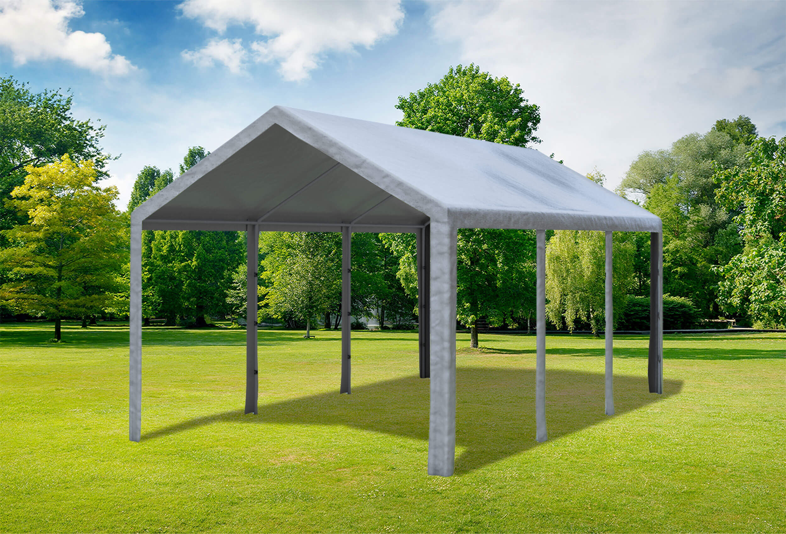 3x6 m Partyzelt, PE grau