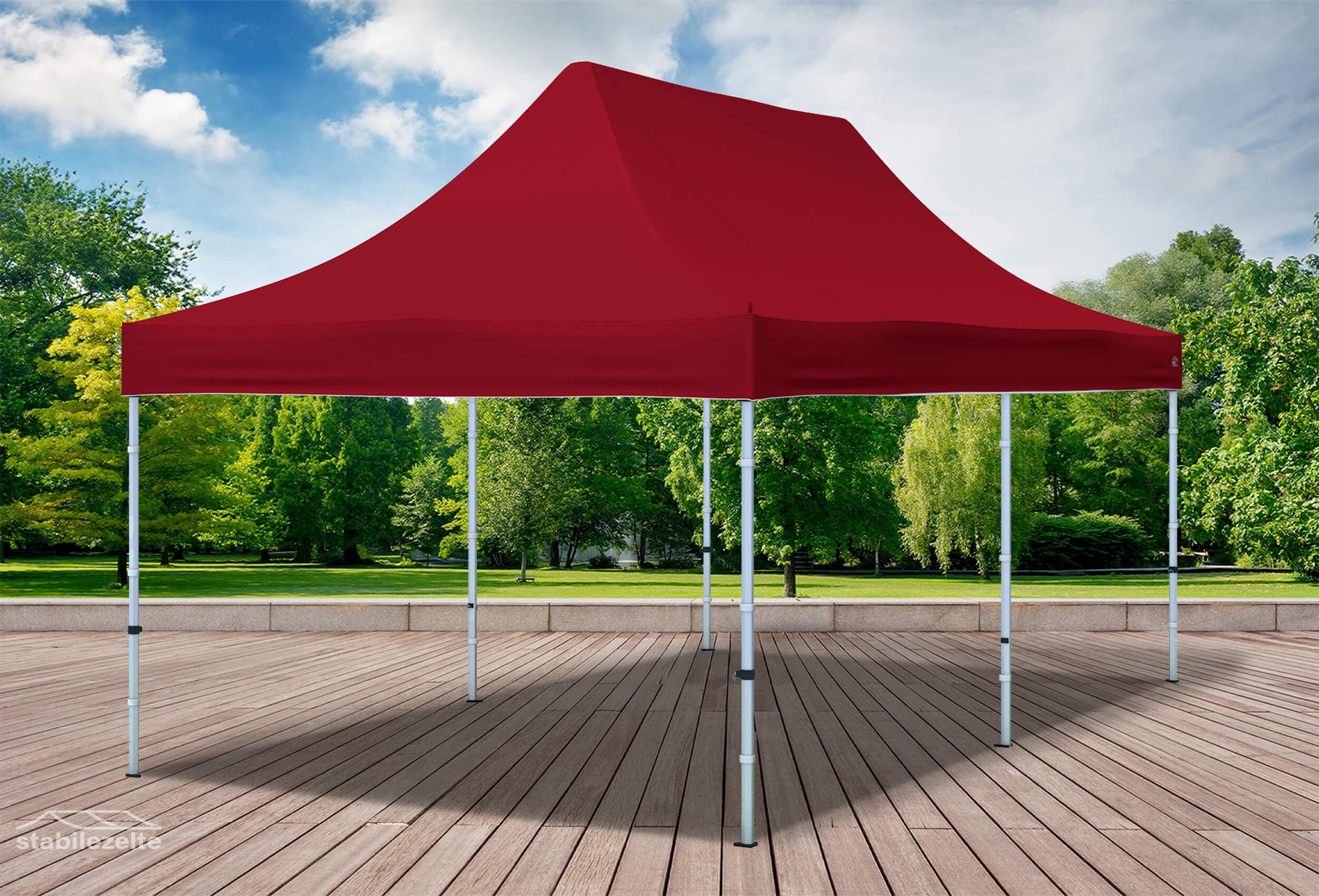 3x6 m Faltzelt Dachplane bordeaux