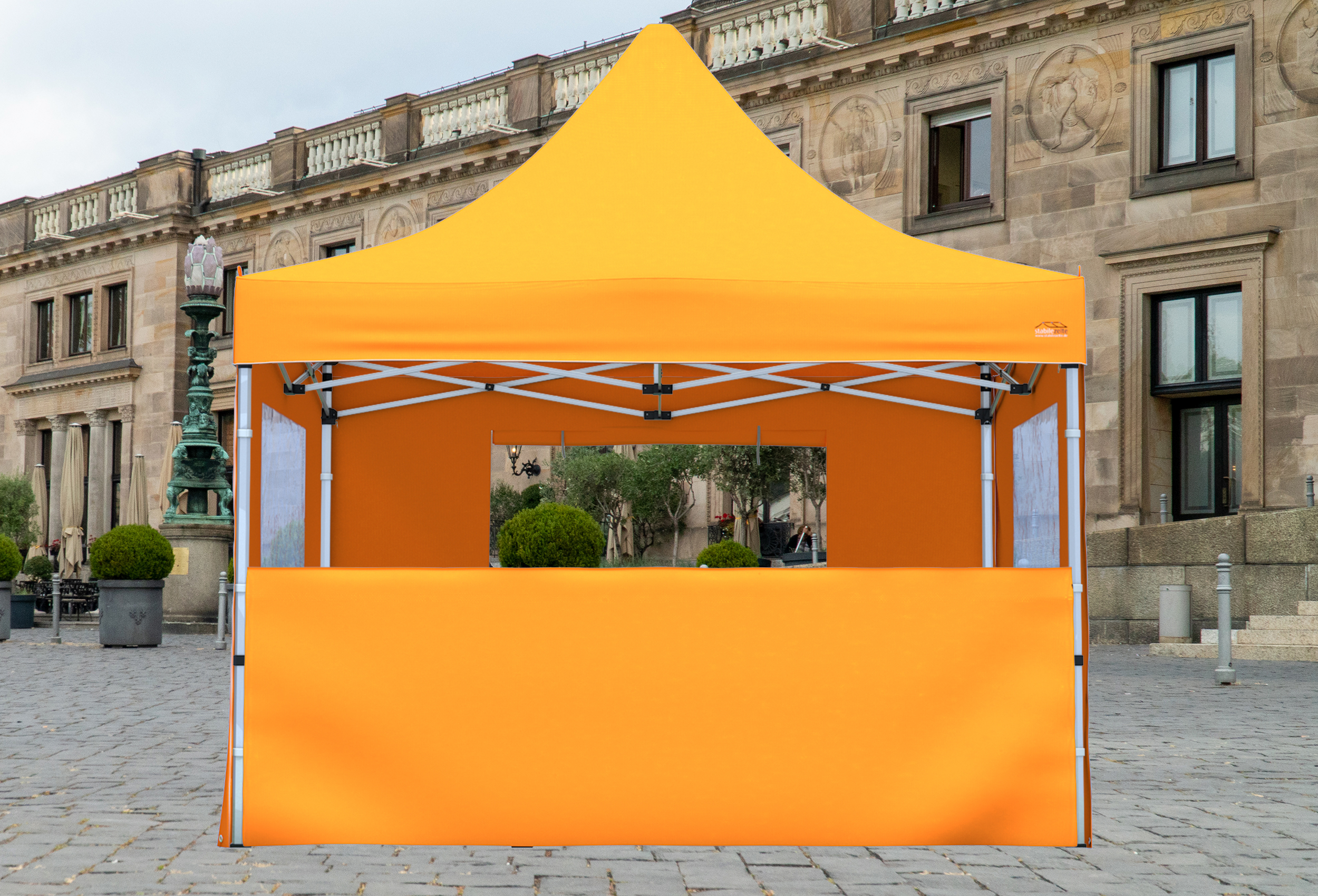 Faltzelt-Halbwand SET 3 Meter PREMIUM ORANGE