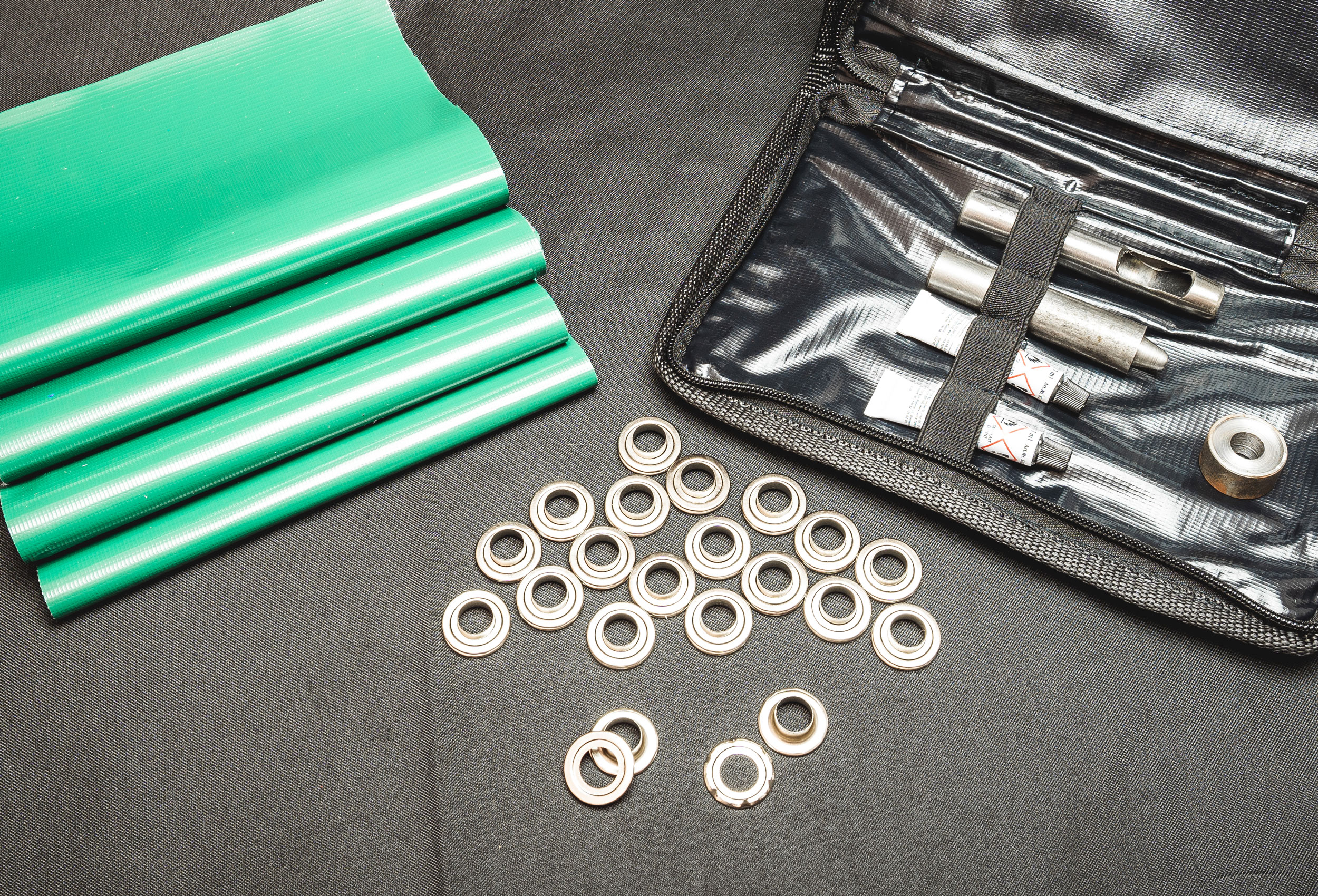 Reparatur-Set für PVC Zelte, grün