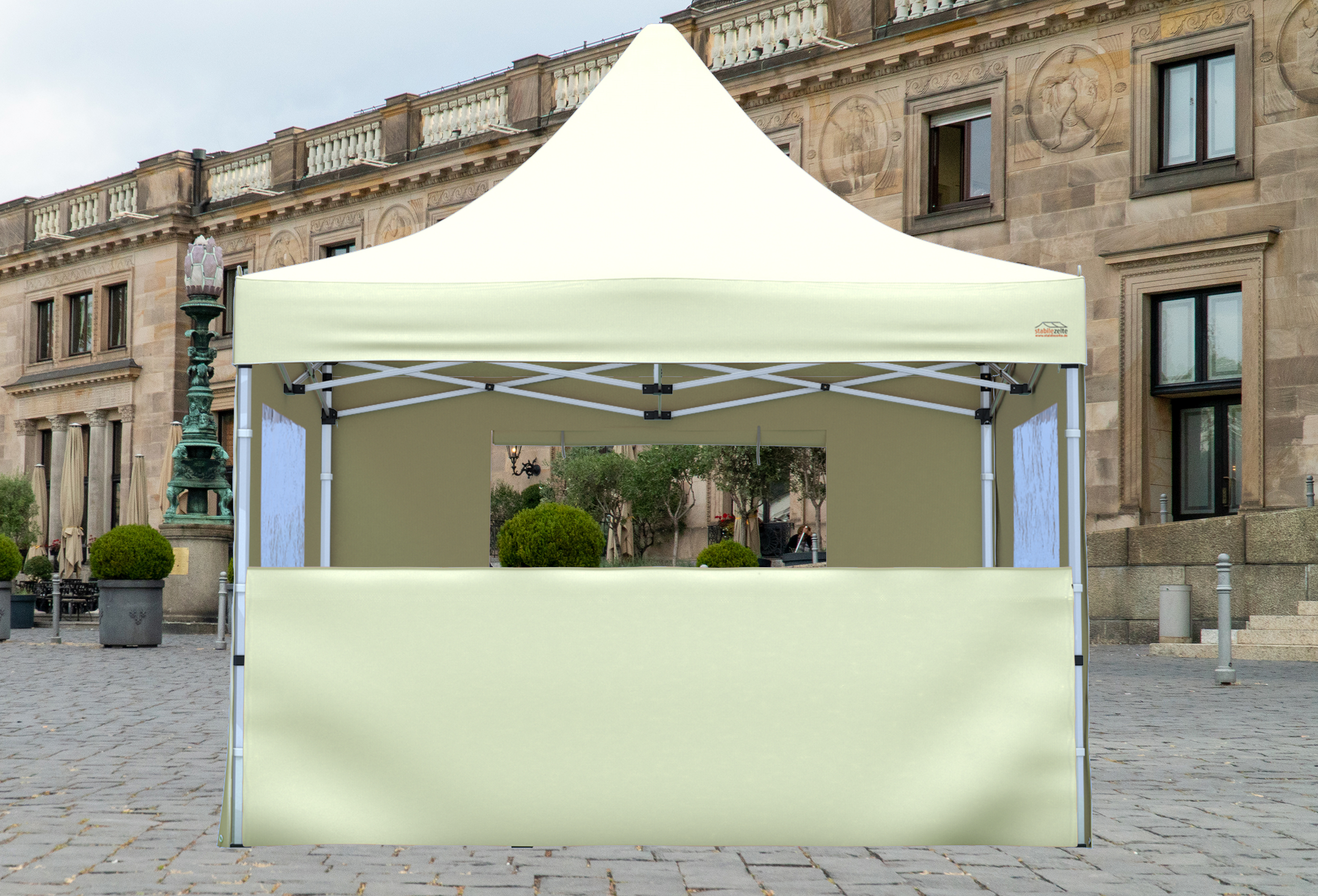 Faltzelt-Halbwand SET 3 Meter PROFESSIONAL BEIGE