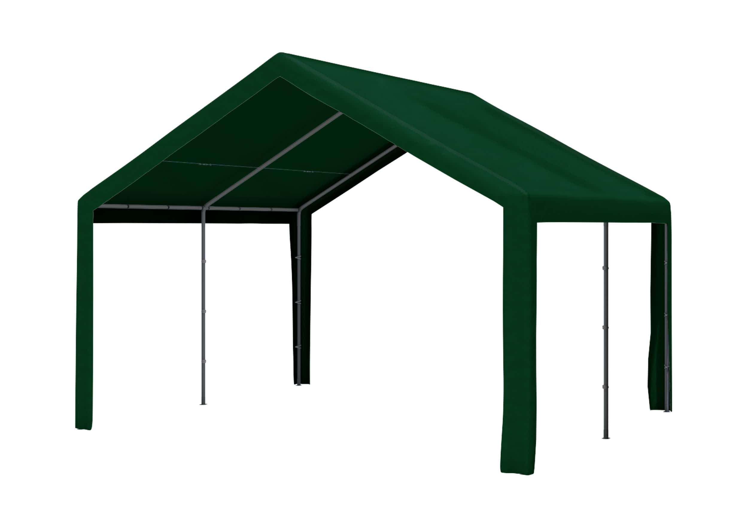 4x4 m Dachplane PE inkl. Zubehör grün