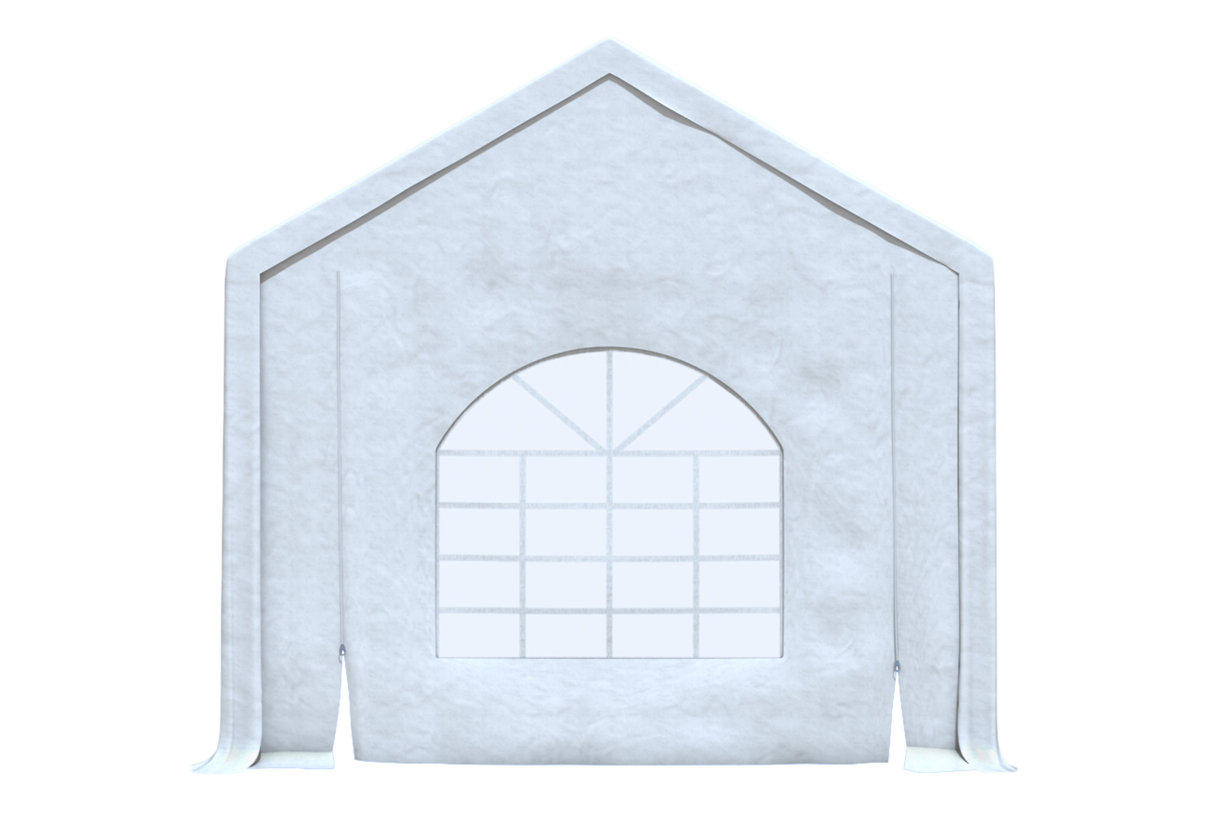 Modular Pro 3m PVC Giebelteil mit FENSTER & TÜR (einzeln) WEISS