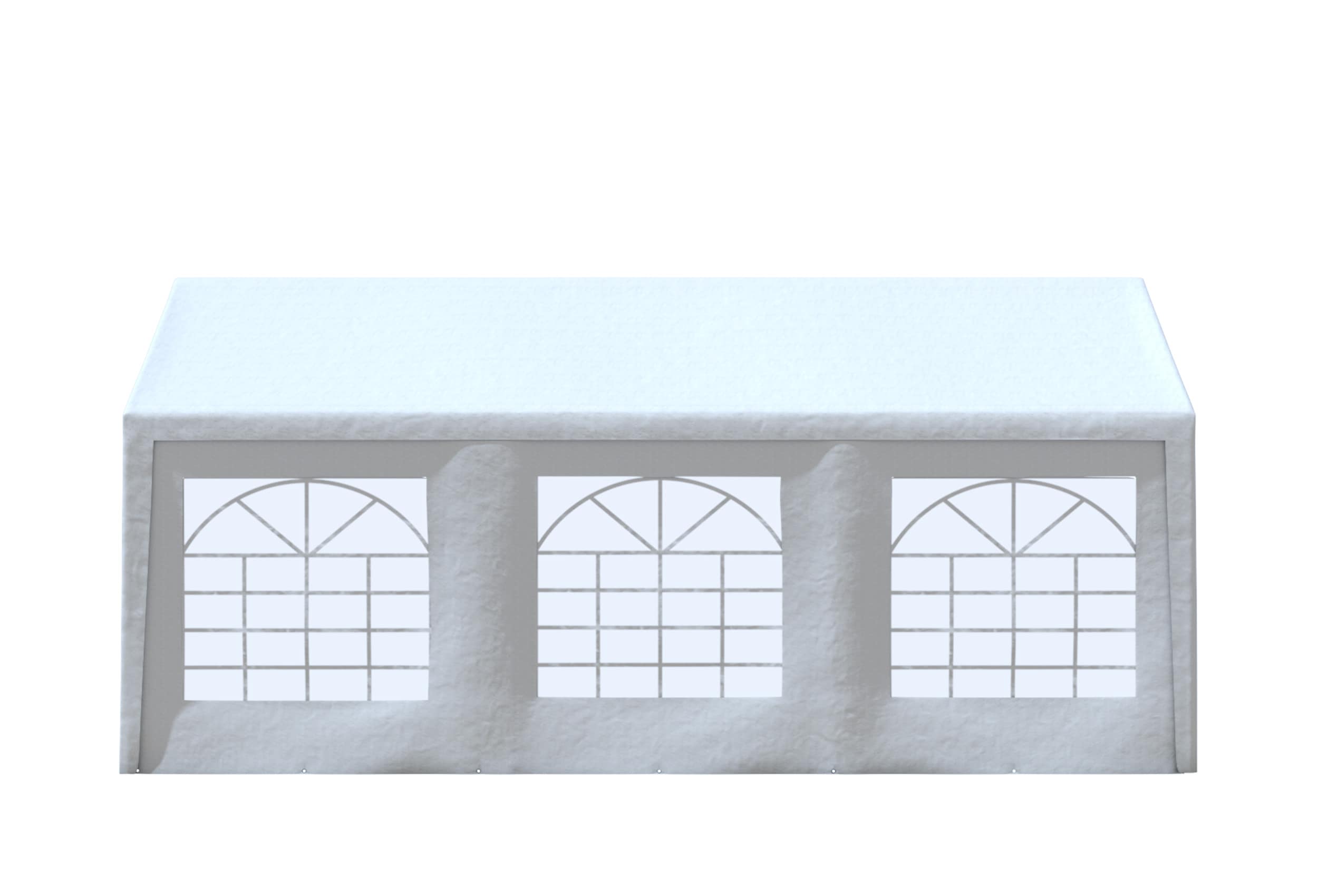 Classic Pro PE Seitenteil mit Fenster 6 Meter WEISS