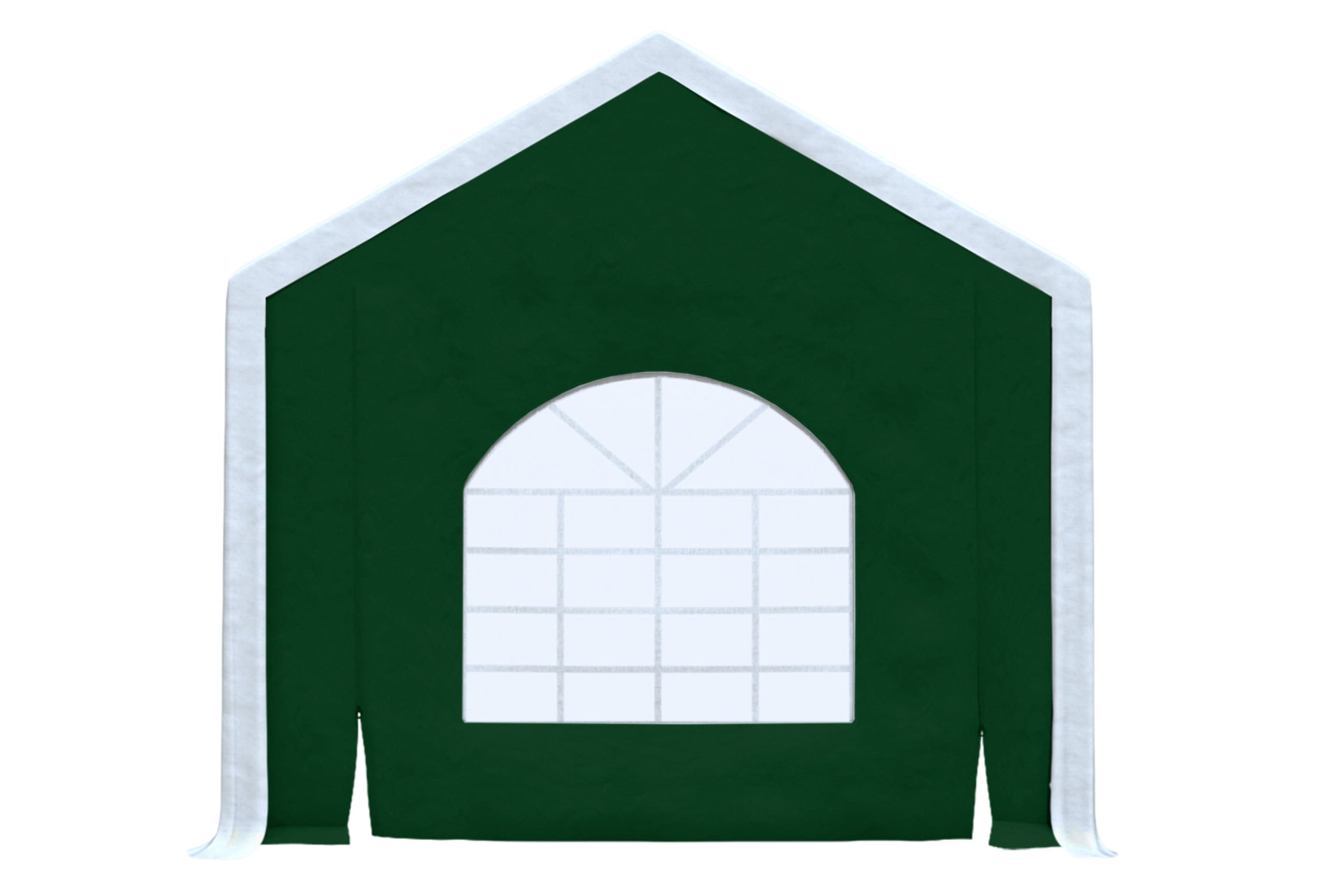 Modular Pro 3m PVC Giebelteil mit FENSTER & TÜR (einzeln) GRÜN