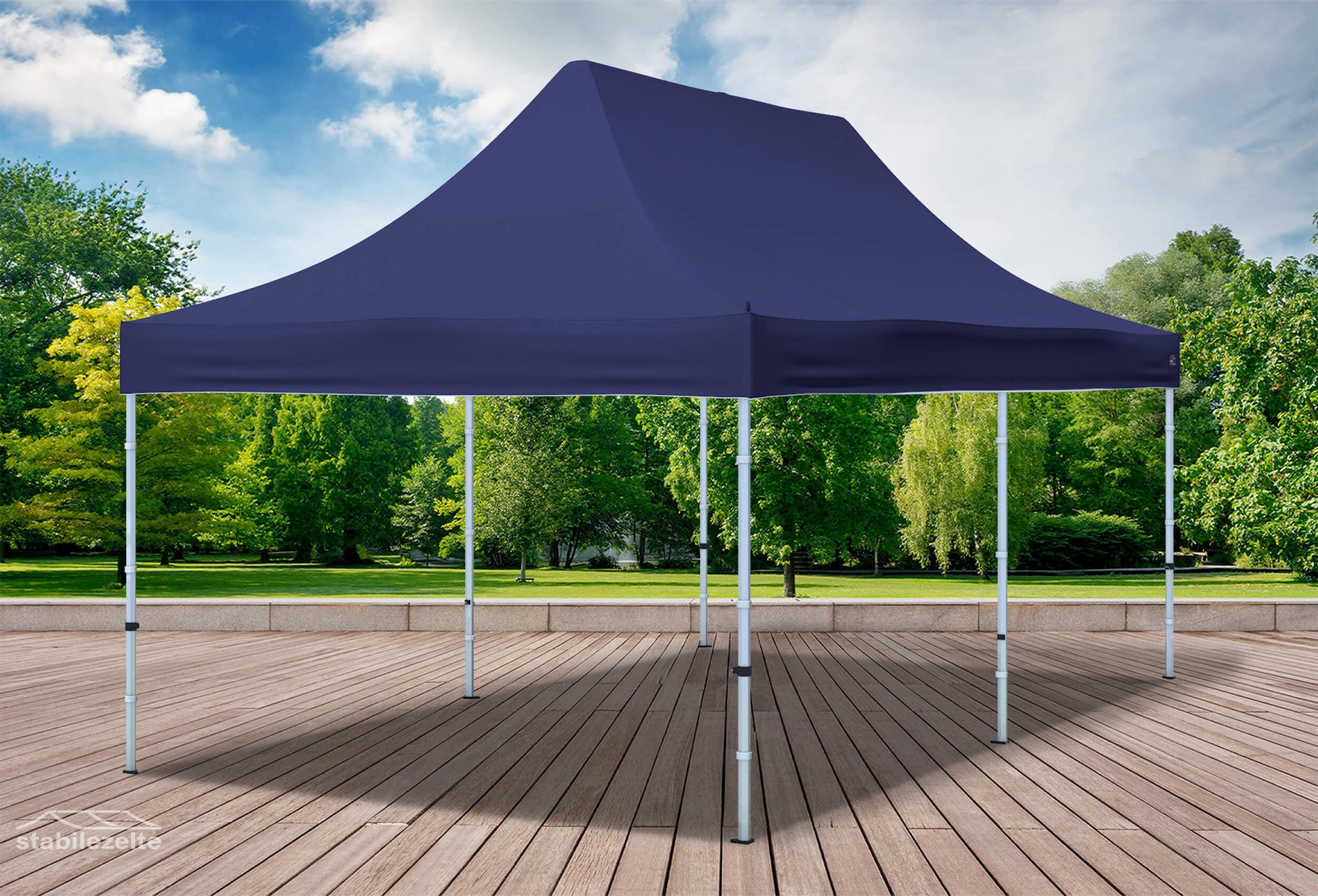 3x6 m Faltzelt Dachplane blau