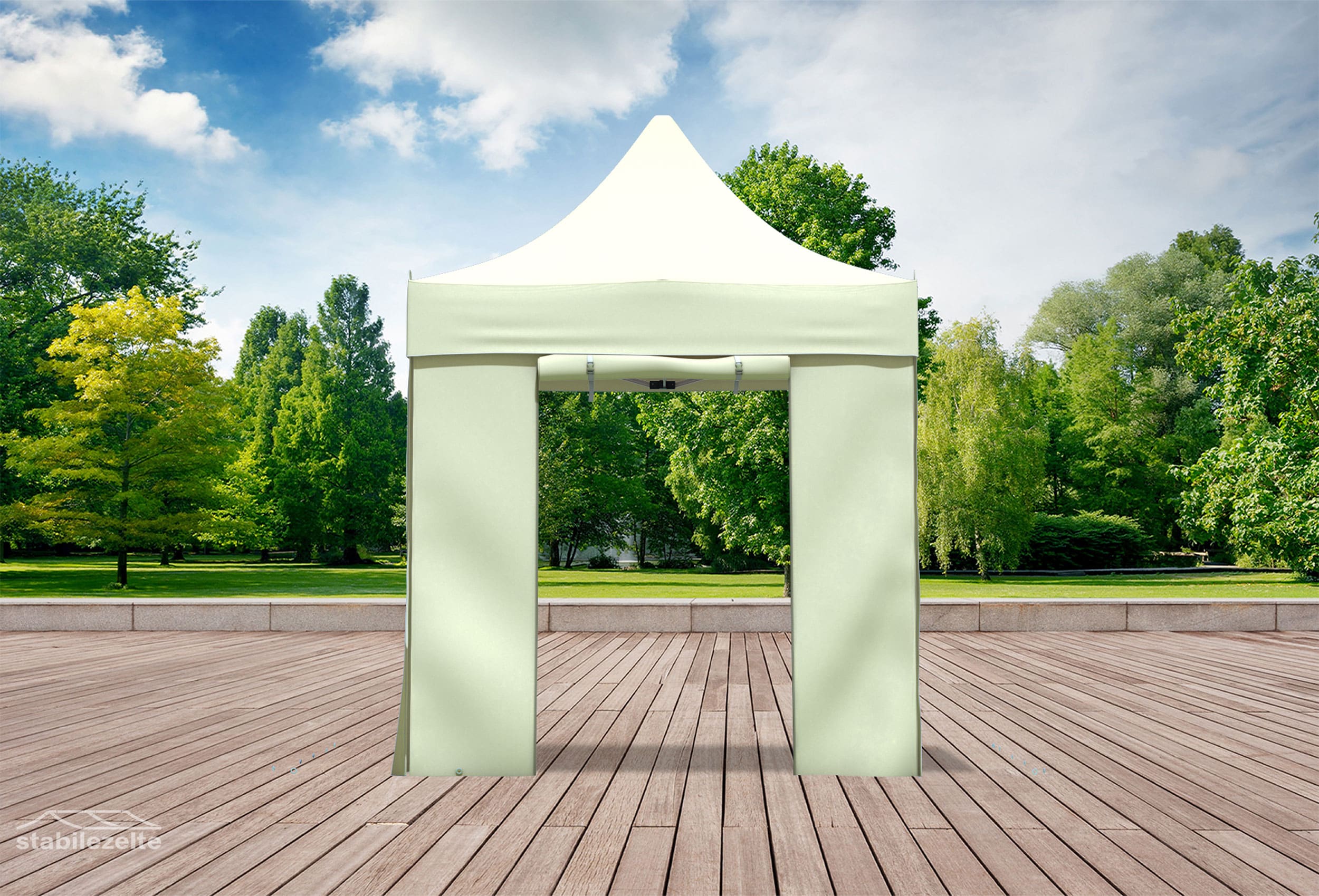 Faltzelt Seitenteil mit TÜR 2 Meter BEIGE
