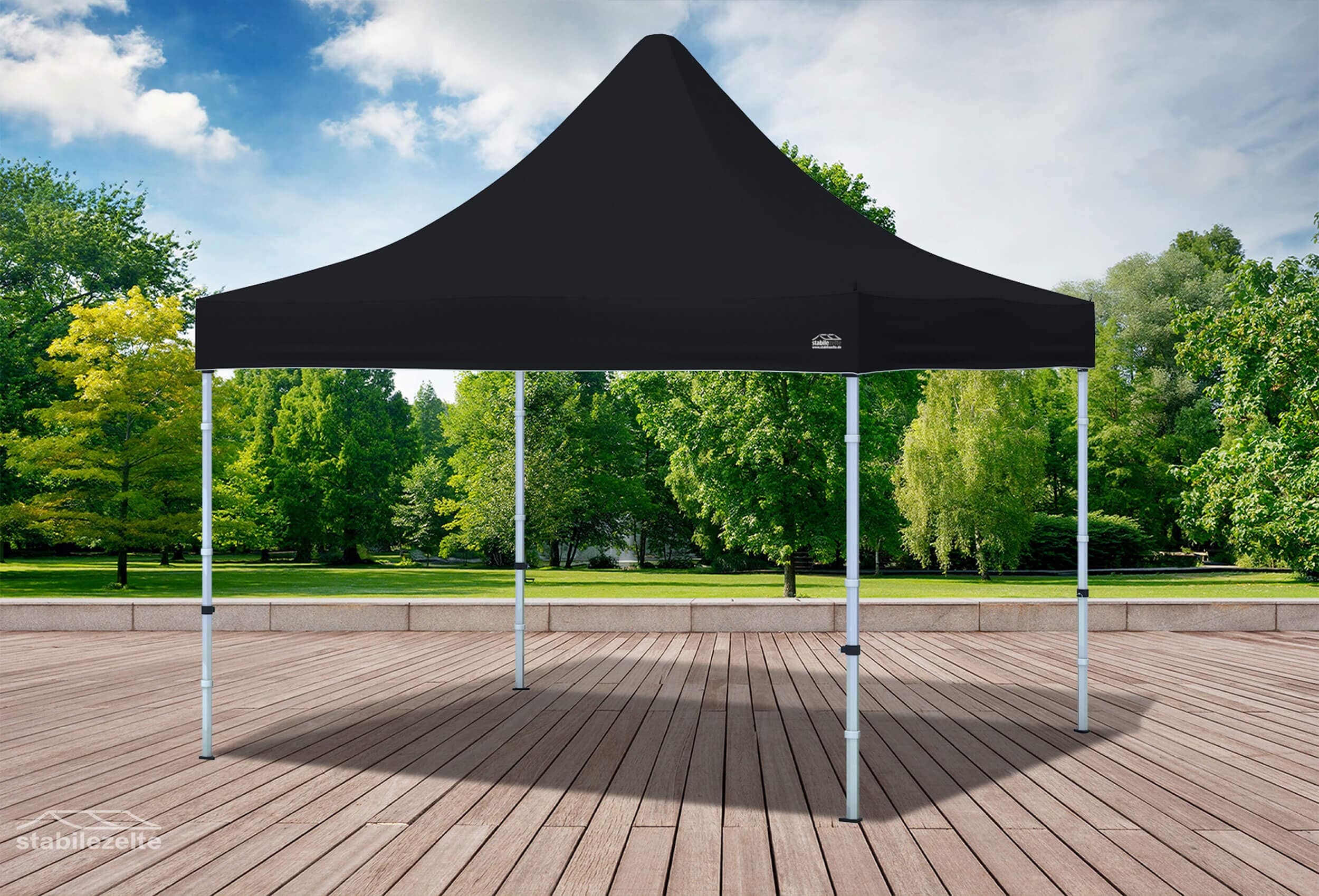 3x3 m Faltzelt Dachplane schwarz