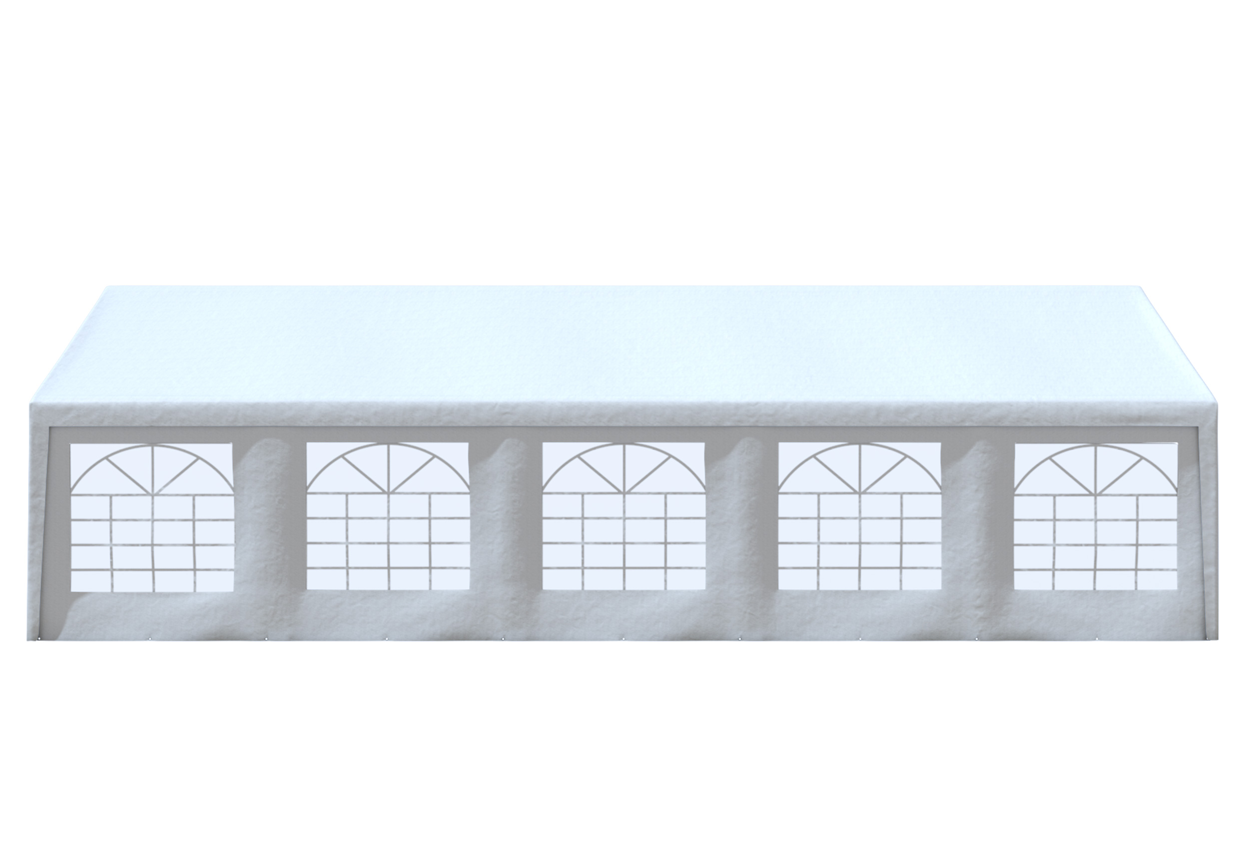 CLASSIC PREMIUM PVC Seitenteil mit Fenster 10 Meter WEISS