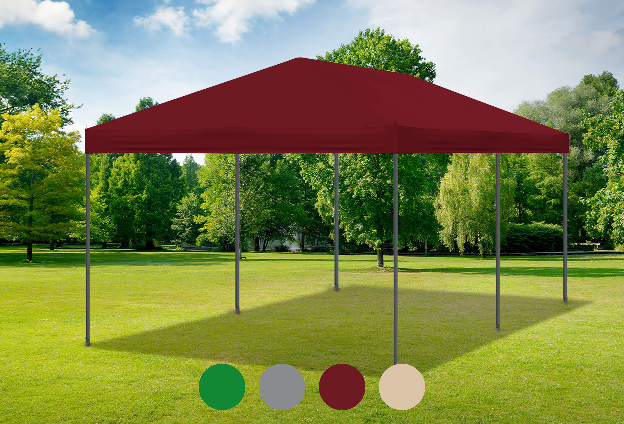 3x6 m Dachplane Sahara Bordeaux