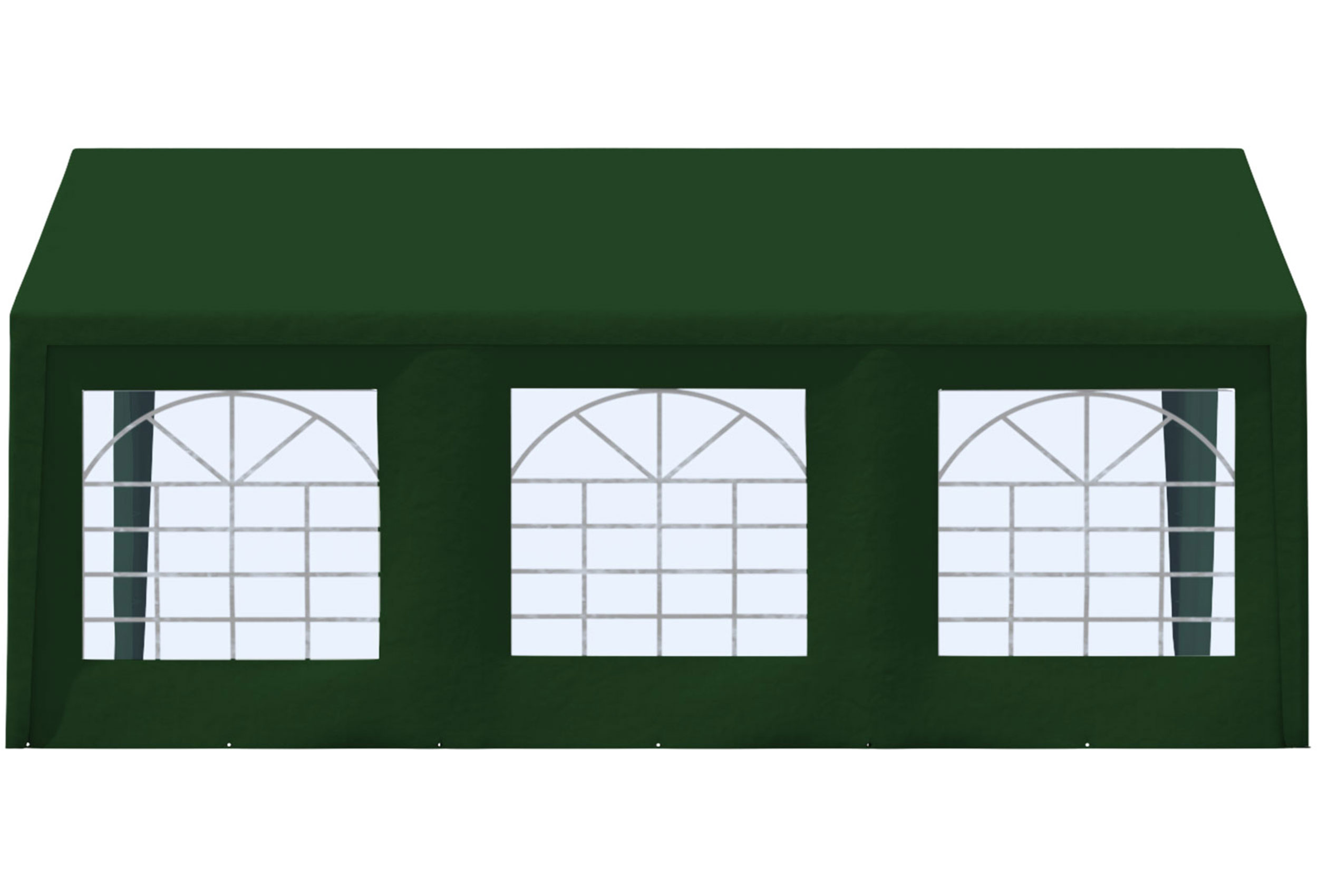 CLASSIC PREMIUM PVC Seitenteil mit Fenster 6 Meter GRÜN