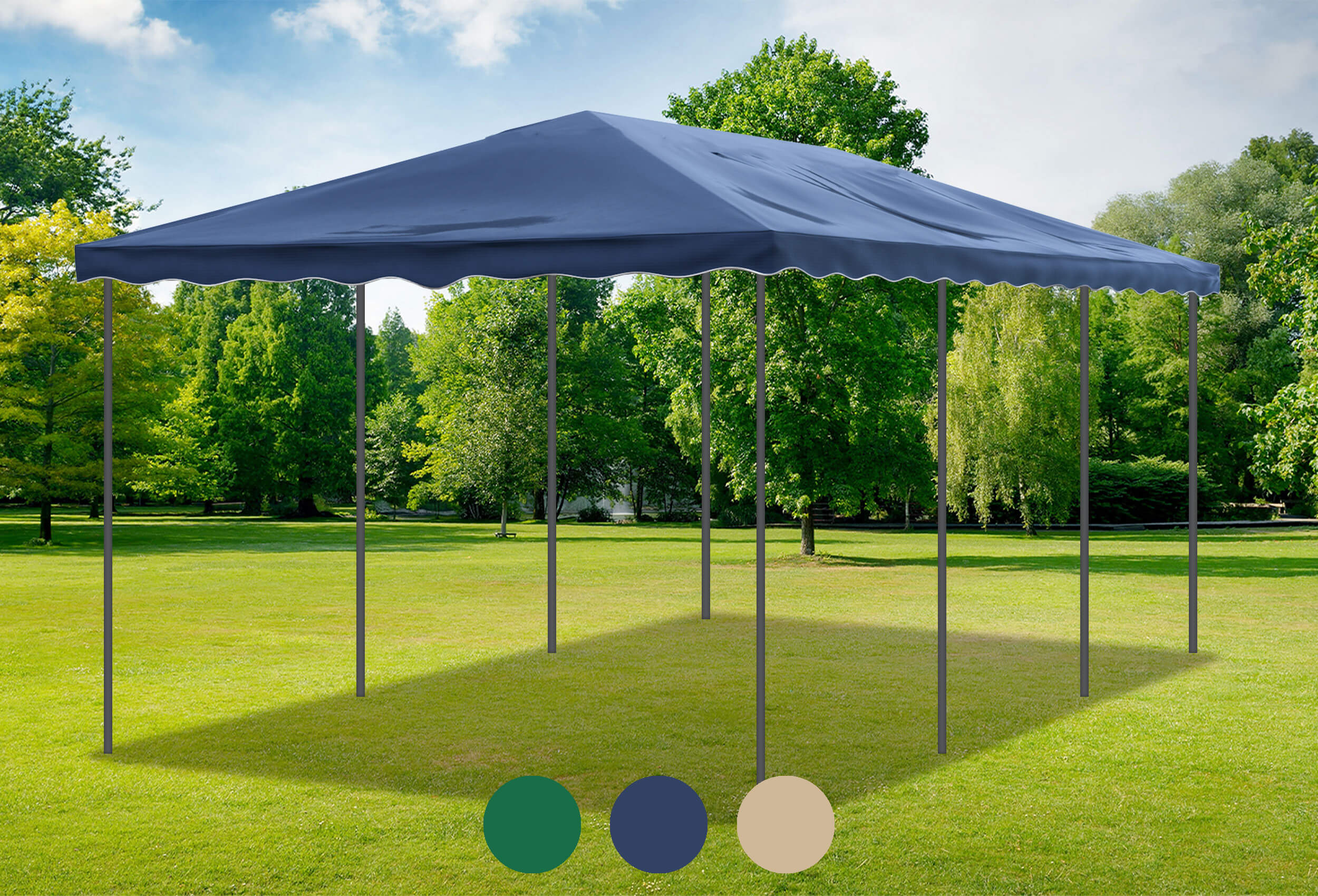 Blaues Ersatzdach für die Deluxe Serie 3m x 6m