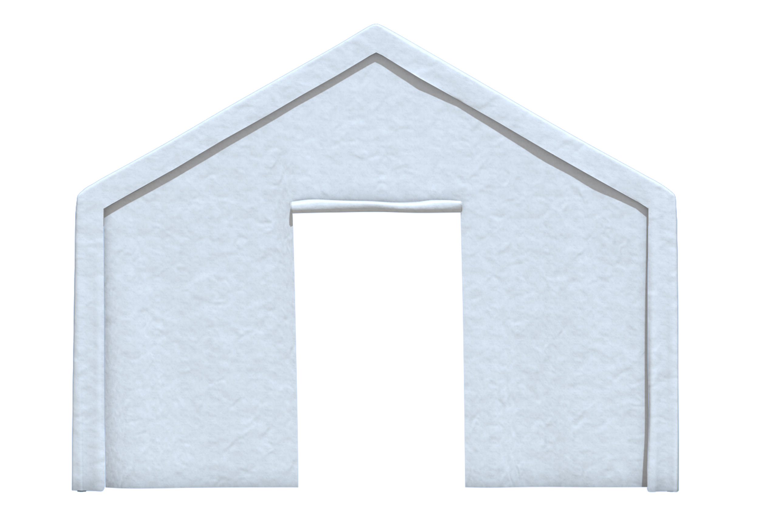 Classic Premium PVC 4m Giebelwand mit KLEINER Tür WEISS (einzeln)