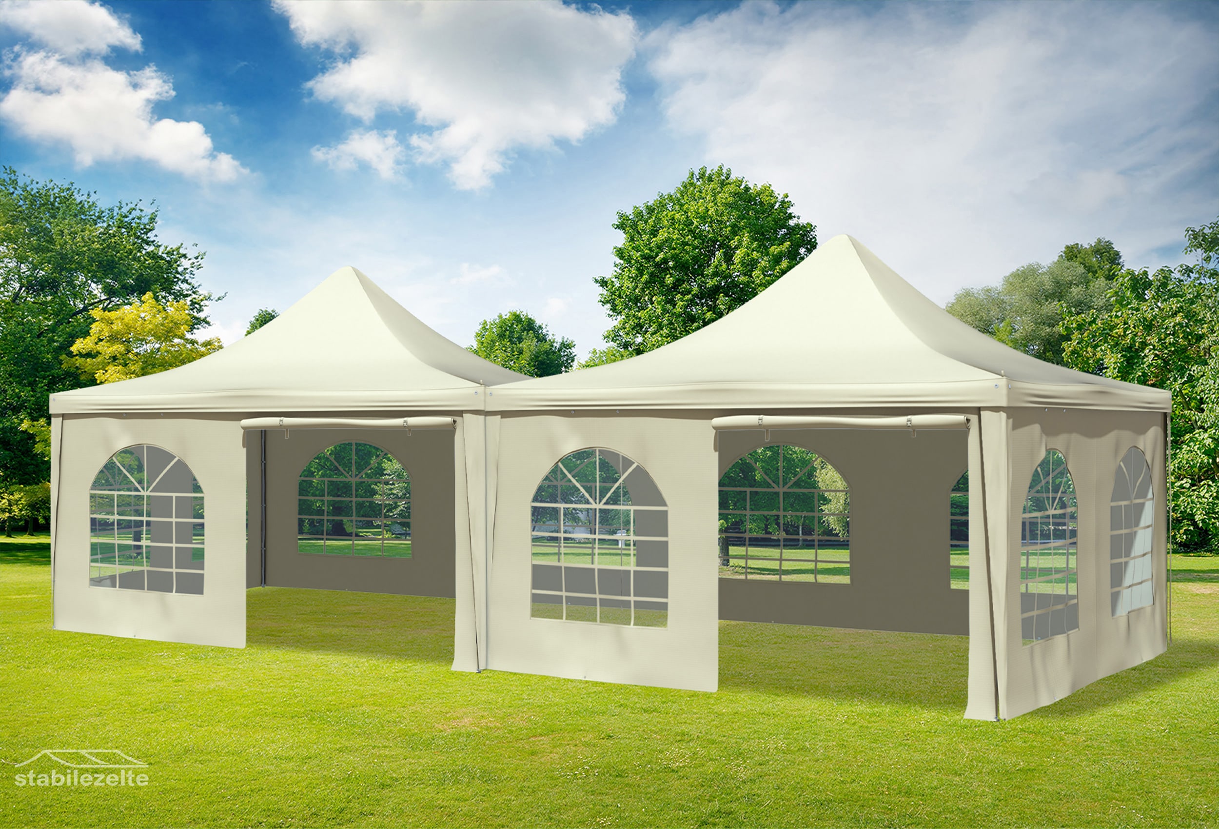 4x8 m Pavillon, PVC Arabica Beige