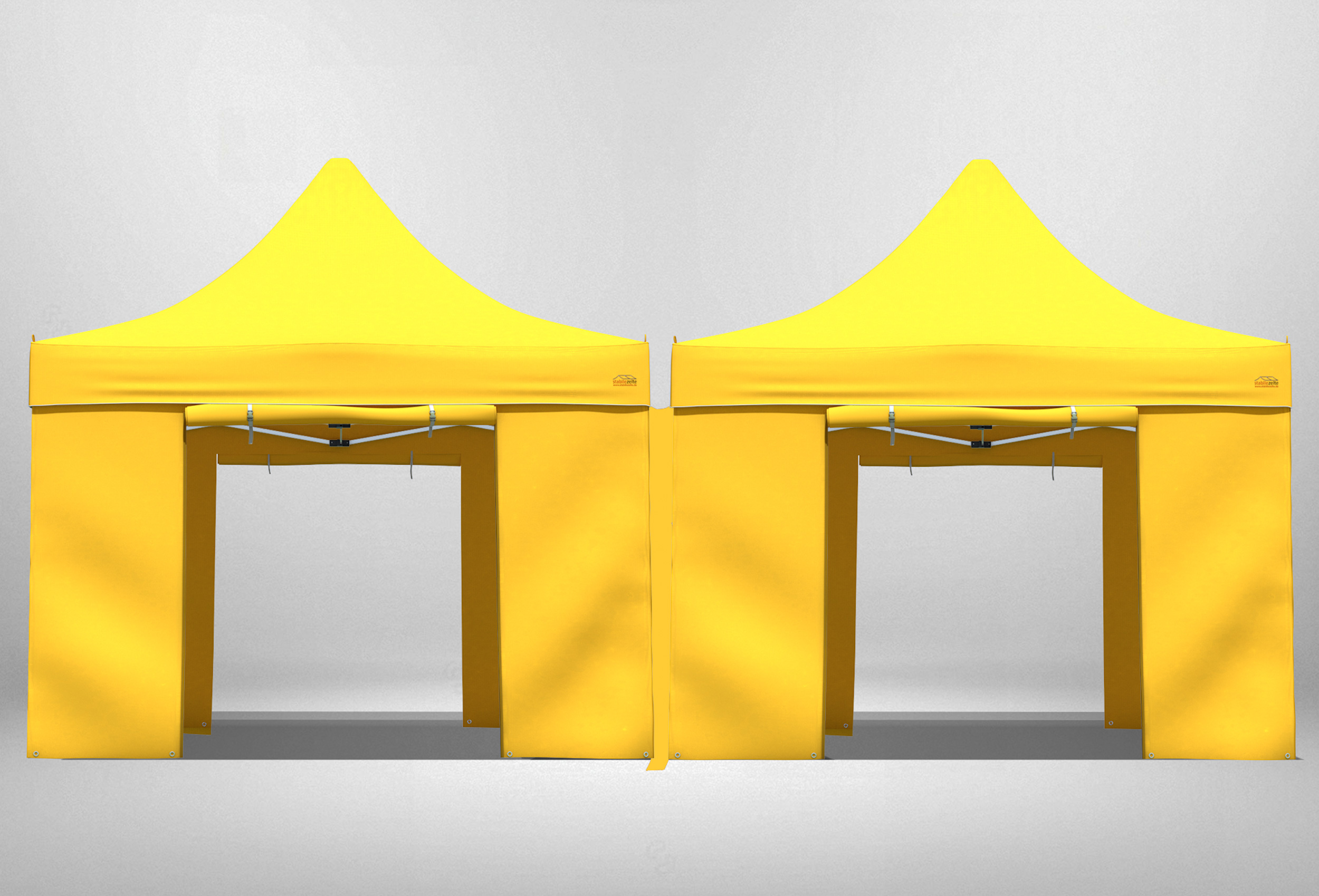 Faltzelt-Regenrinnen SET 3 Meter PREMIUM GELB