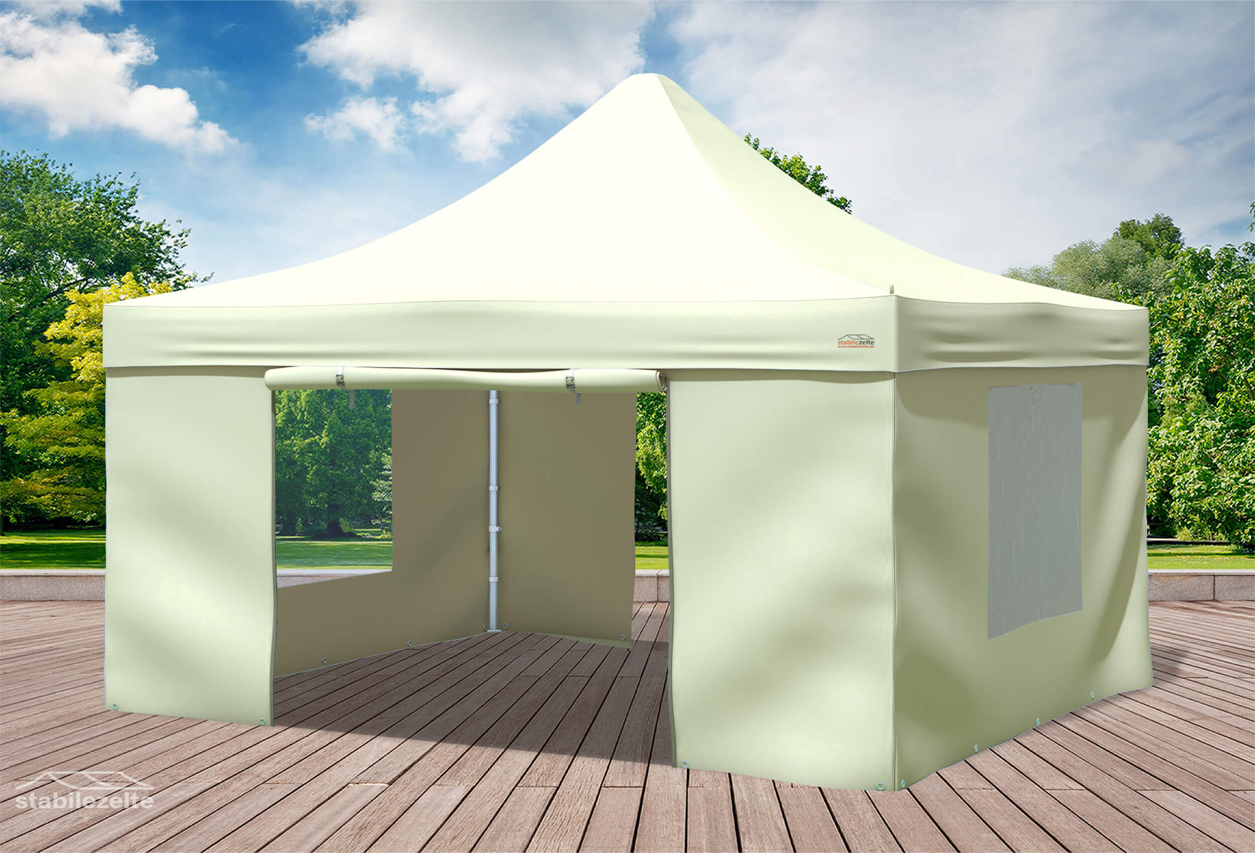4x4 m Faltpavillon, Beige