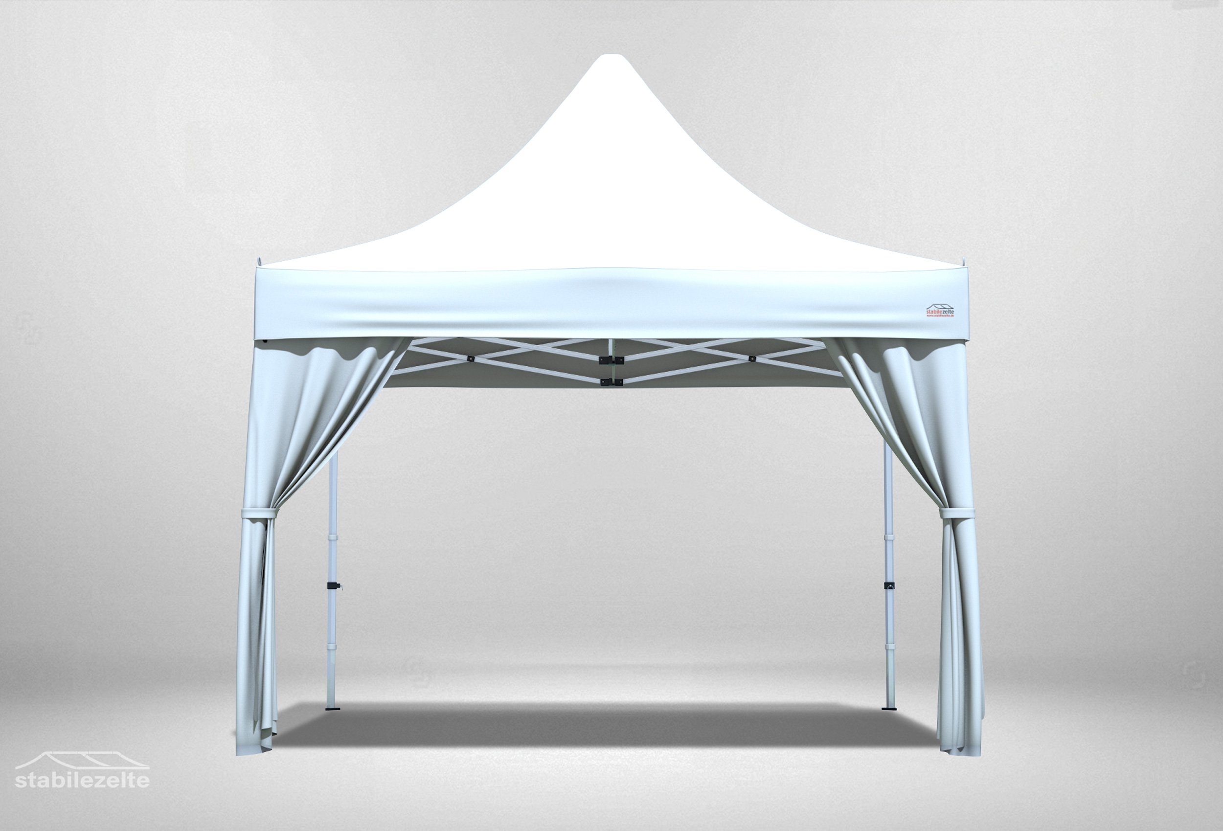 2 Stück Verzierungsschal für Faltpavillons WEISS