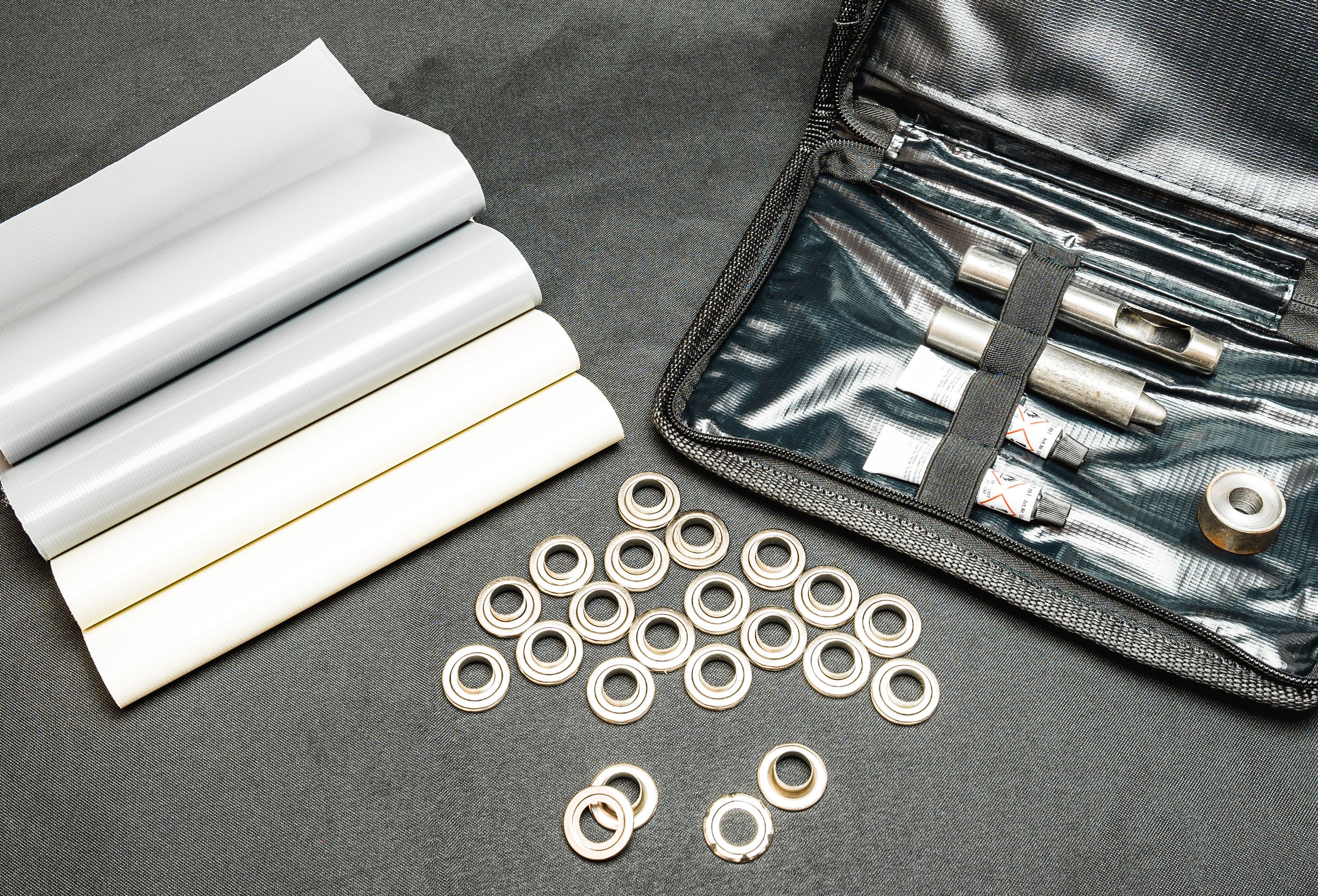 Reparatur-Set für PVC Zelte, Beige grau