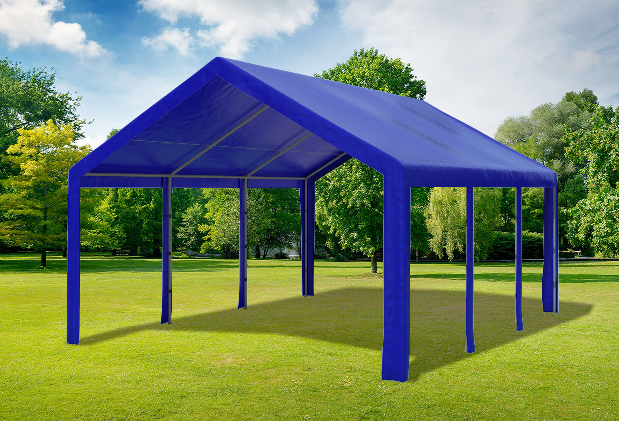 4x6 m Dachplane PE inkl. Zubehör blau