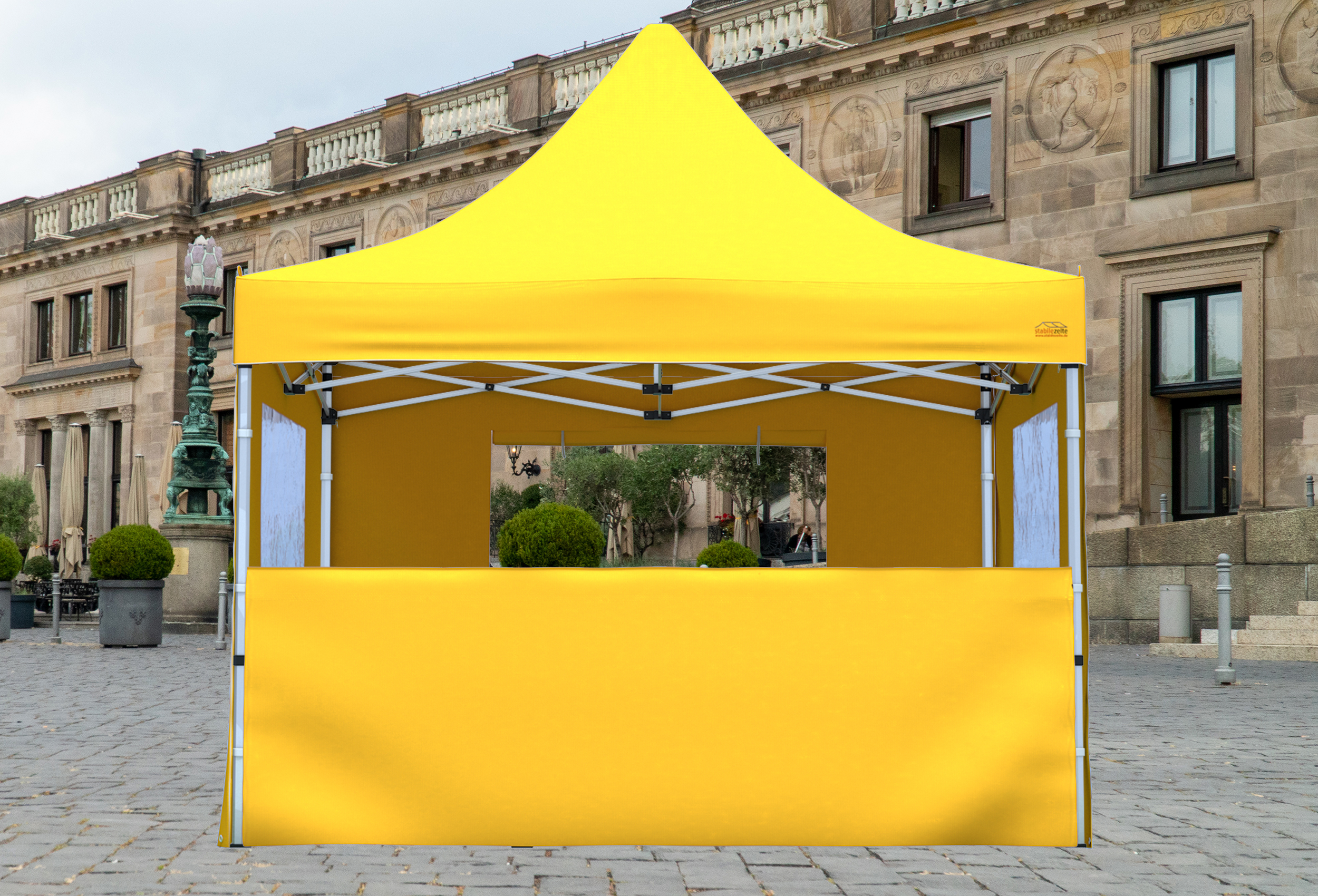 Faltzelt-Halbwand SET 3 Meter PREMIUM GELB