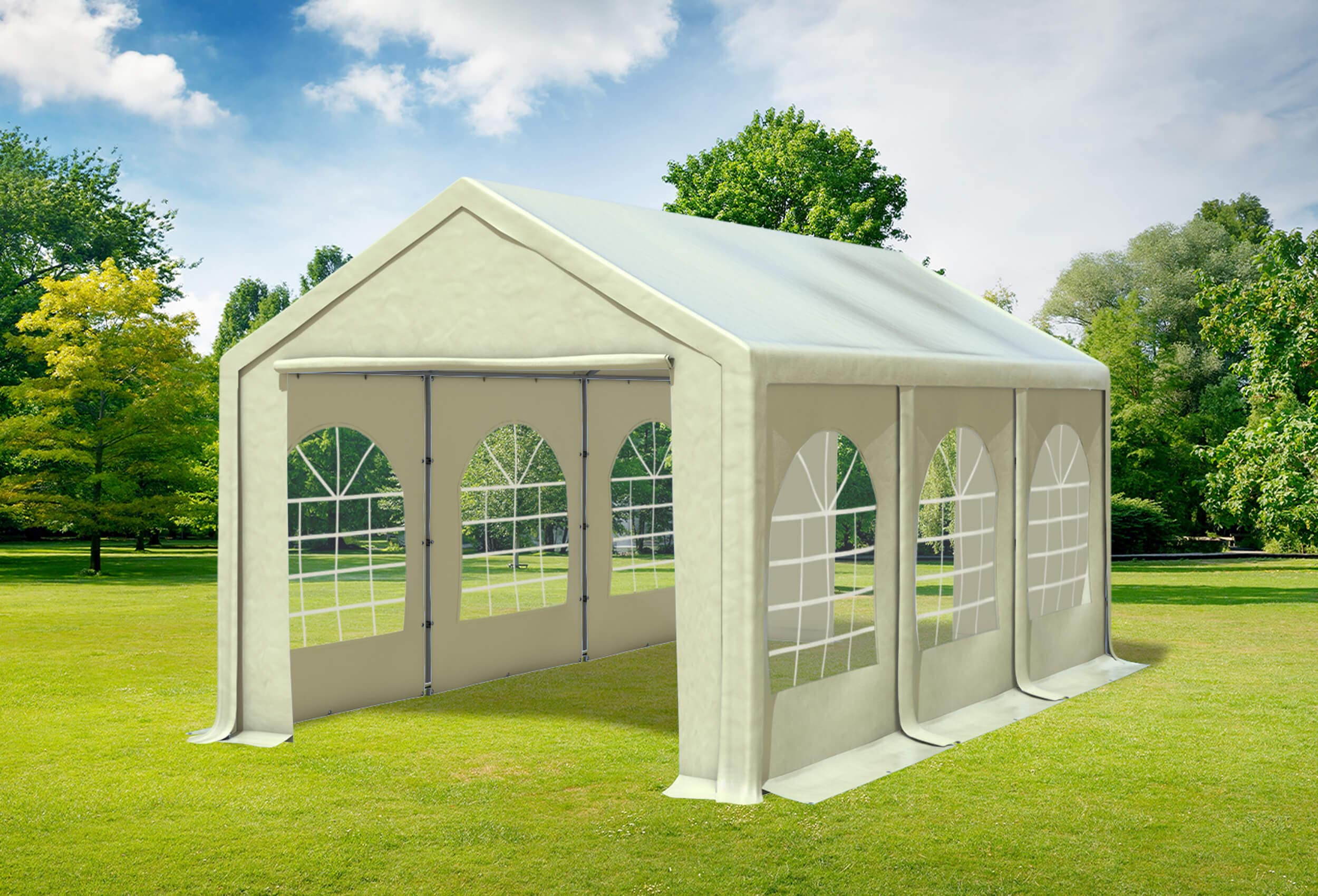 3x6 m Partyzelt, PVC Beige