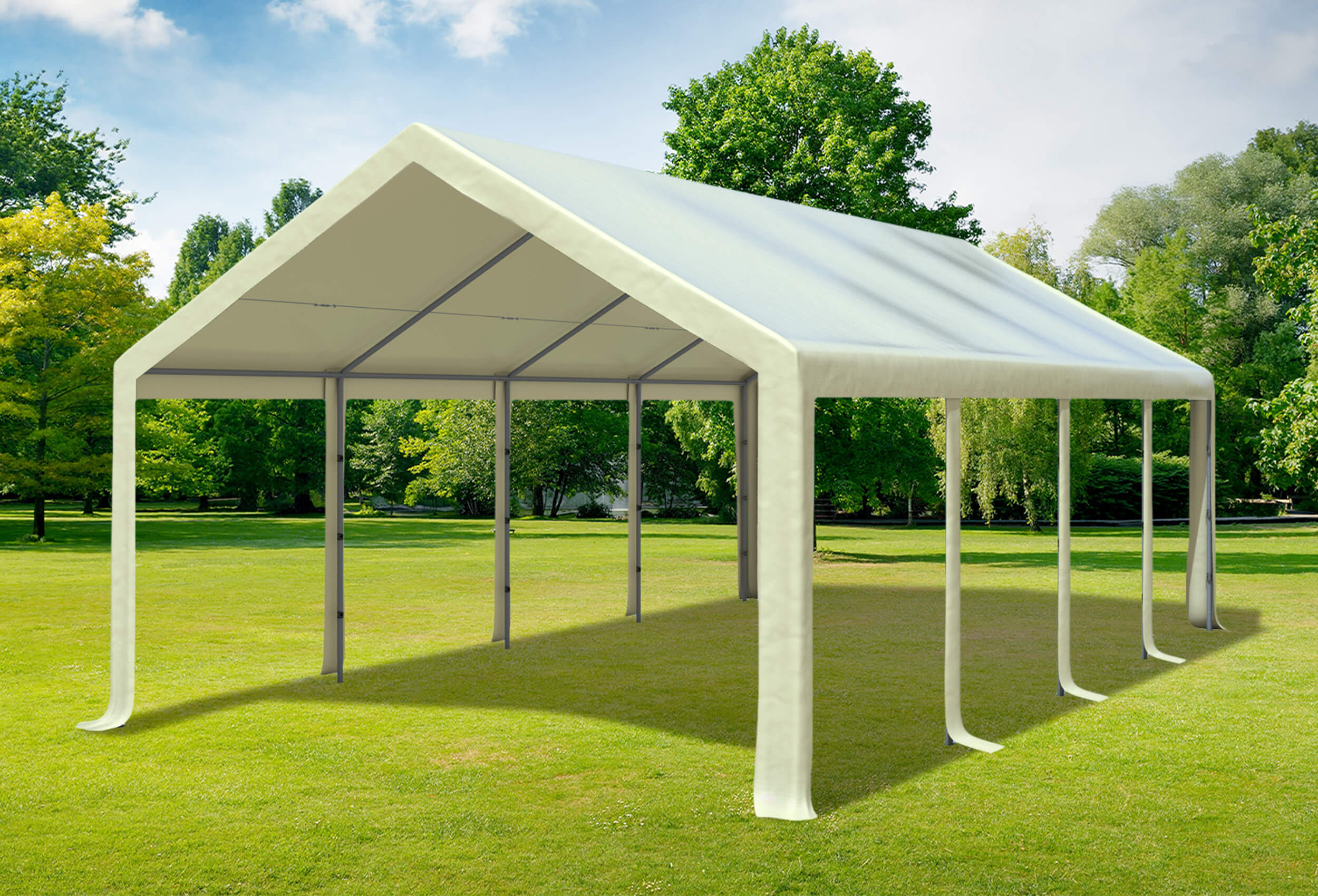 4x8 m Dachplane PVC inkl. Zubehör Beige