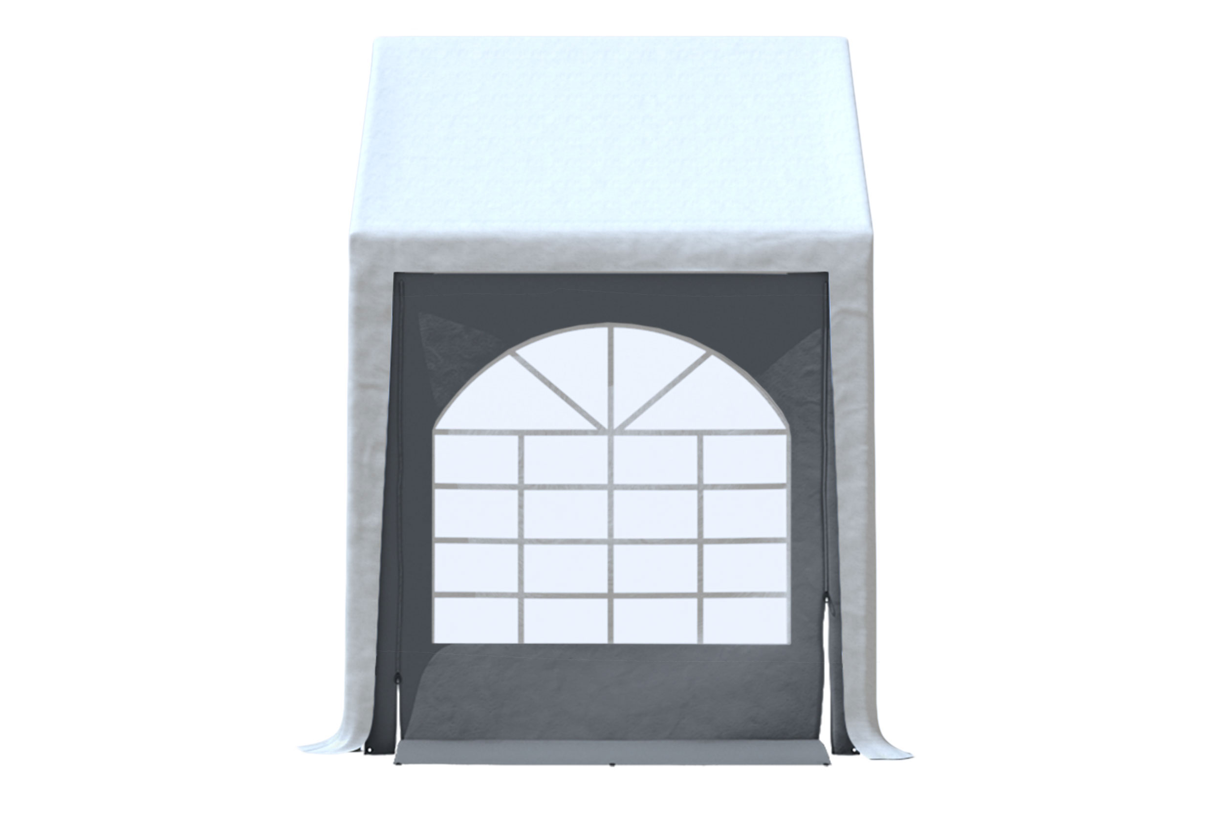 Modular Pro 2m PVC Seitenteil MIT Fenster UND TÜR (einzeln) GRAU