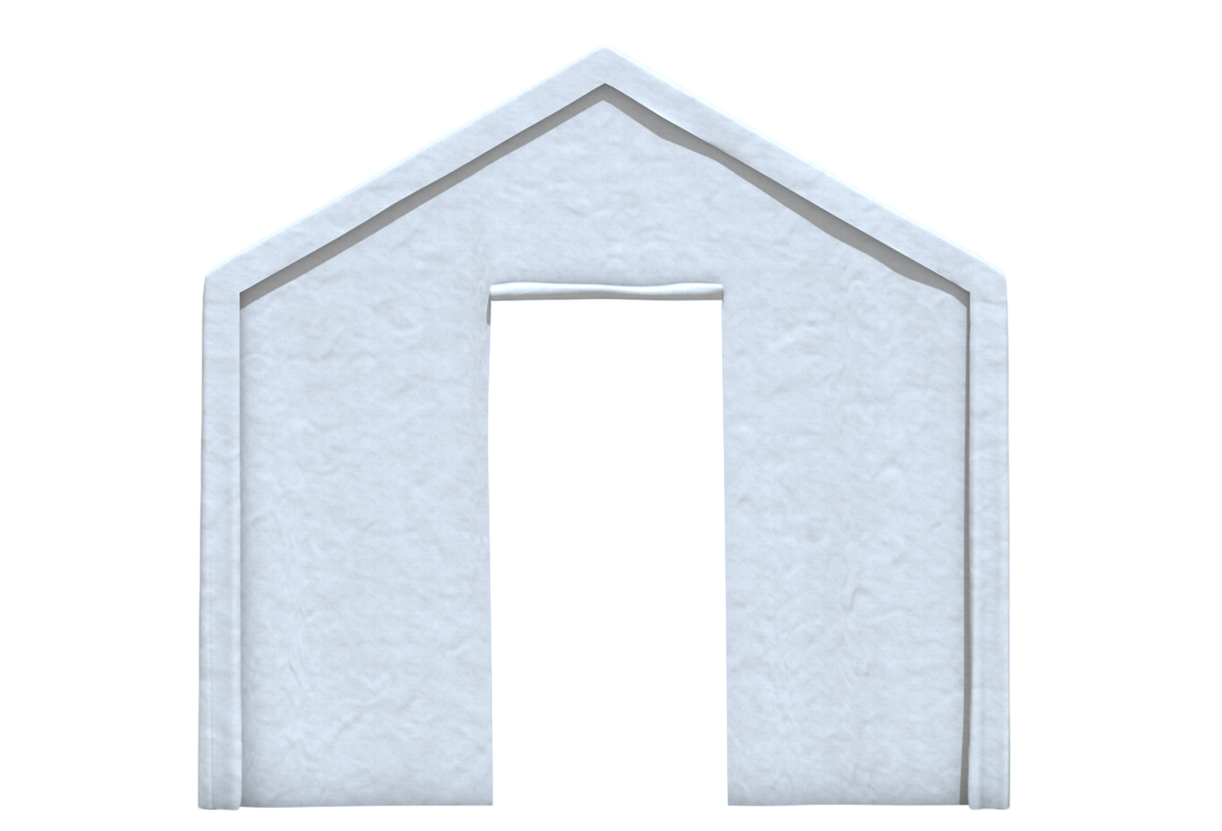 Classic Premium PVC 3m Giebelwand mit KLEINER Tür WEISS (einzeln)