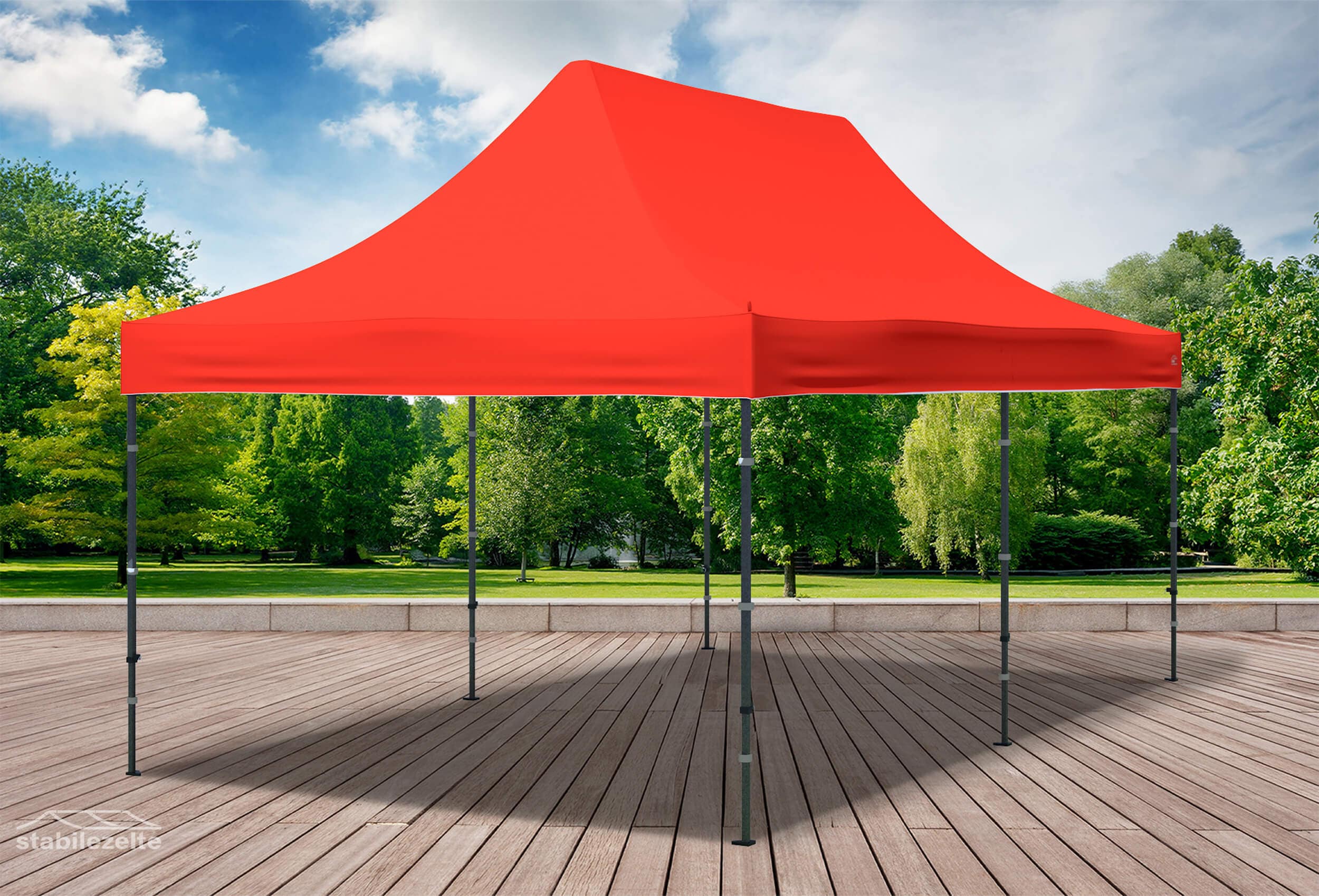3x6 m Faltpavillon, rot