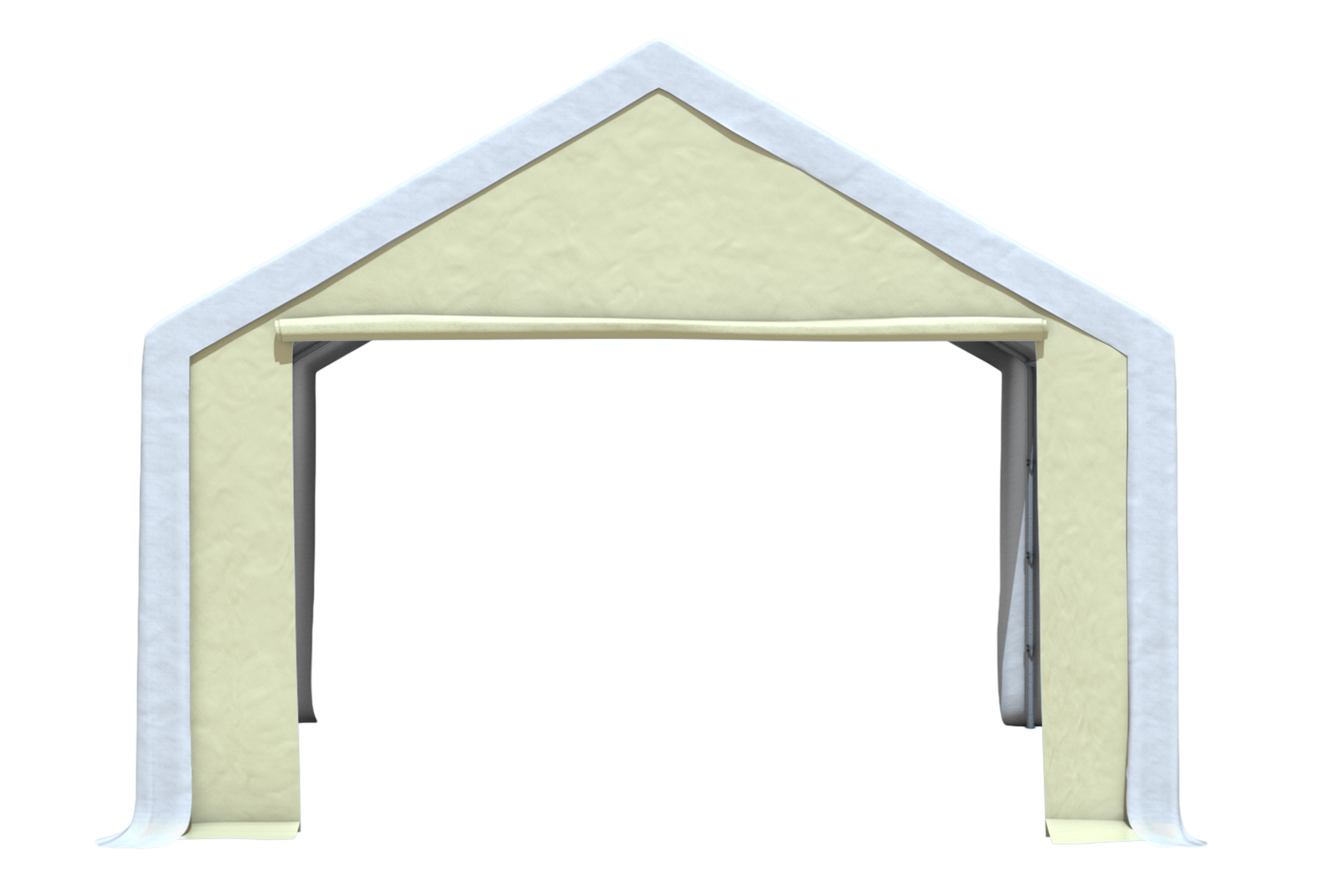 Modular Pro 4m PVC Giebelteil mit GROSSER TÜR (einzeln) BEIGE