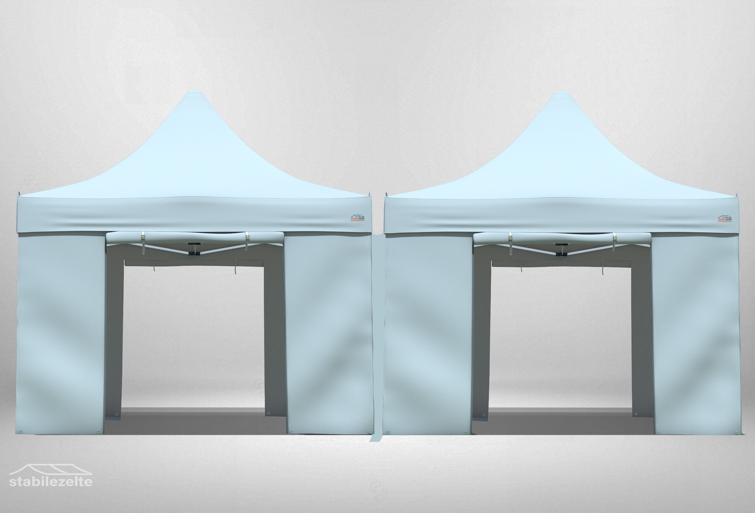 Faltzelt-Regenrinnen SET 4,5 Meter PROFESSIONAL GRAU