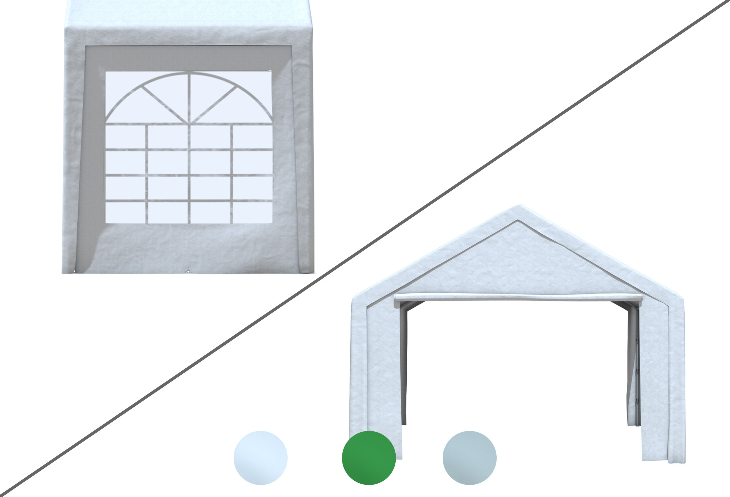 Seiten- und Giebelwände PVC zur Classic Serie