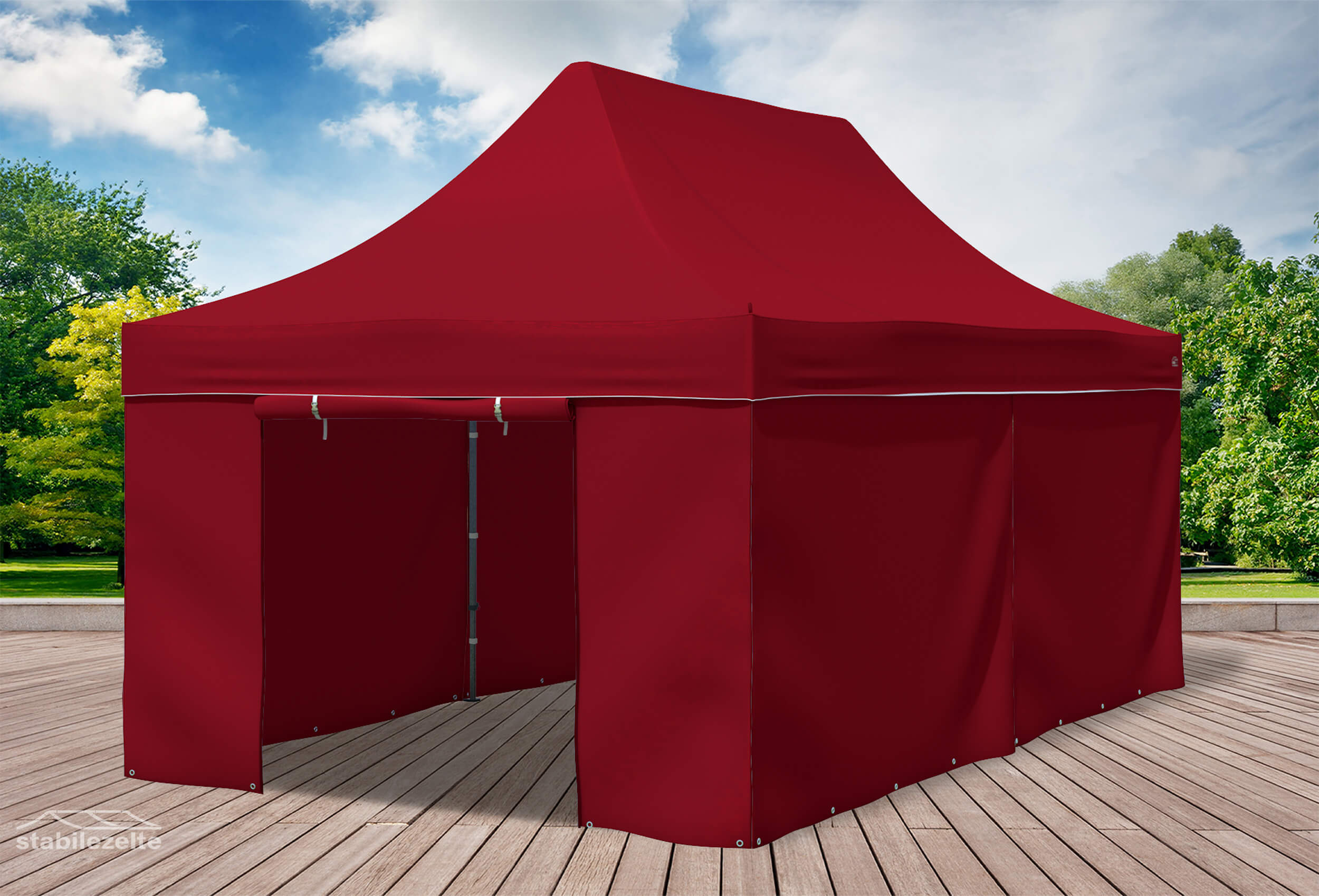 3x6 m Faltpavillon, bordeaux