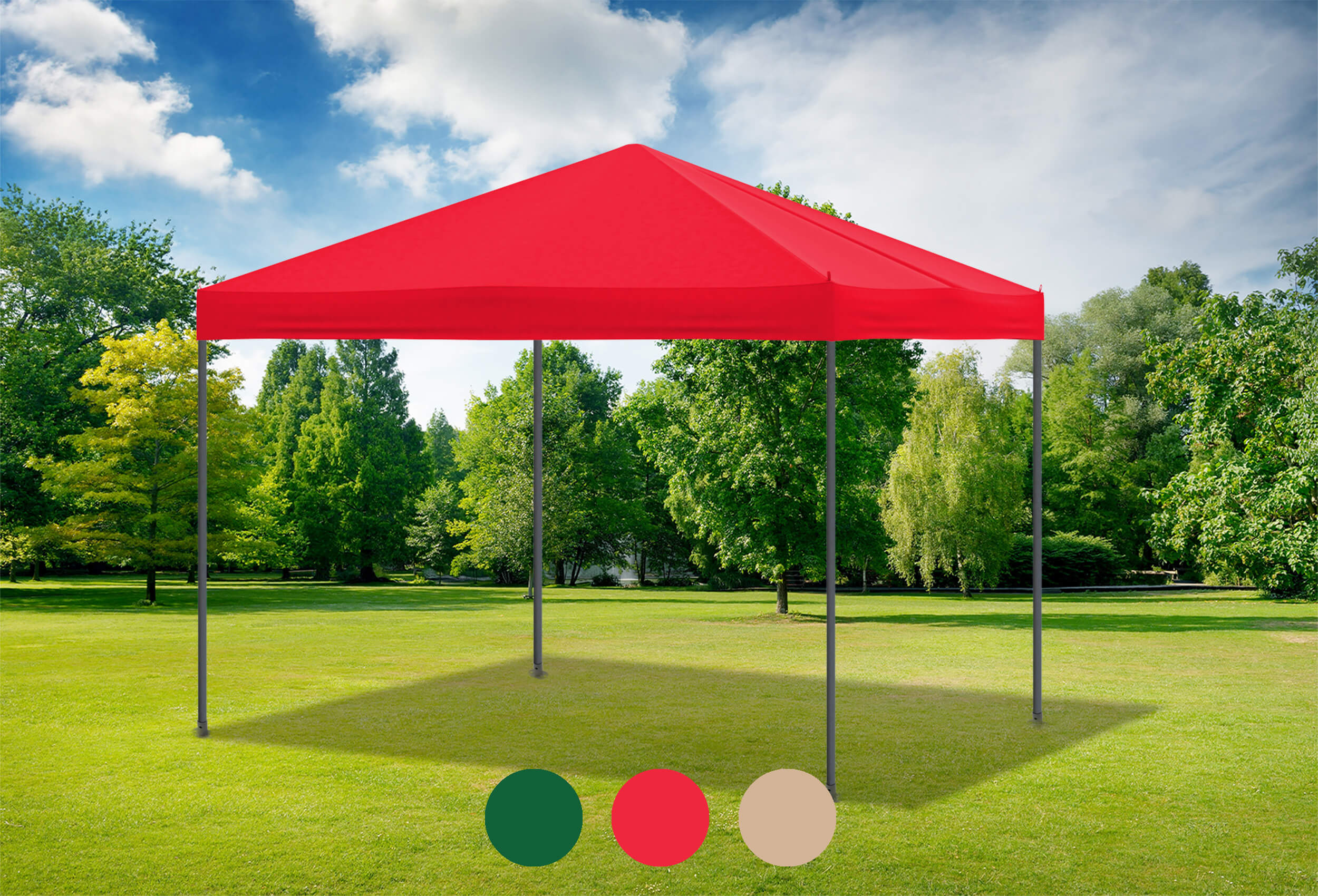 3x3 m Dachplane Sahara PVC rot