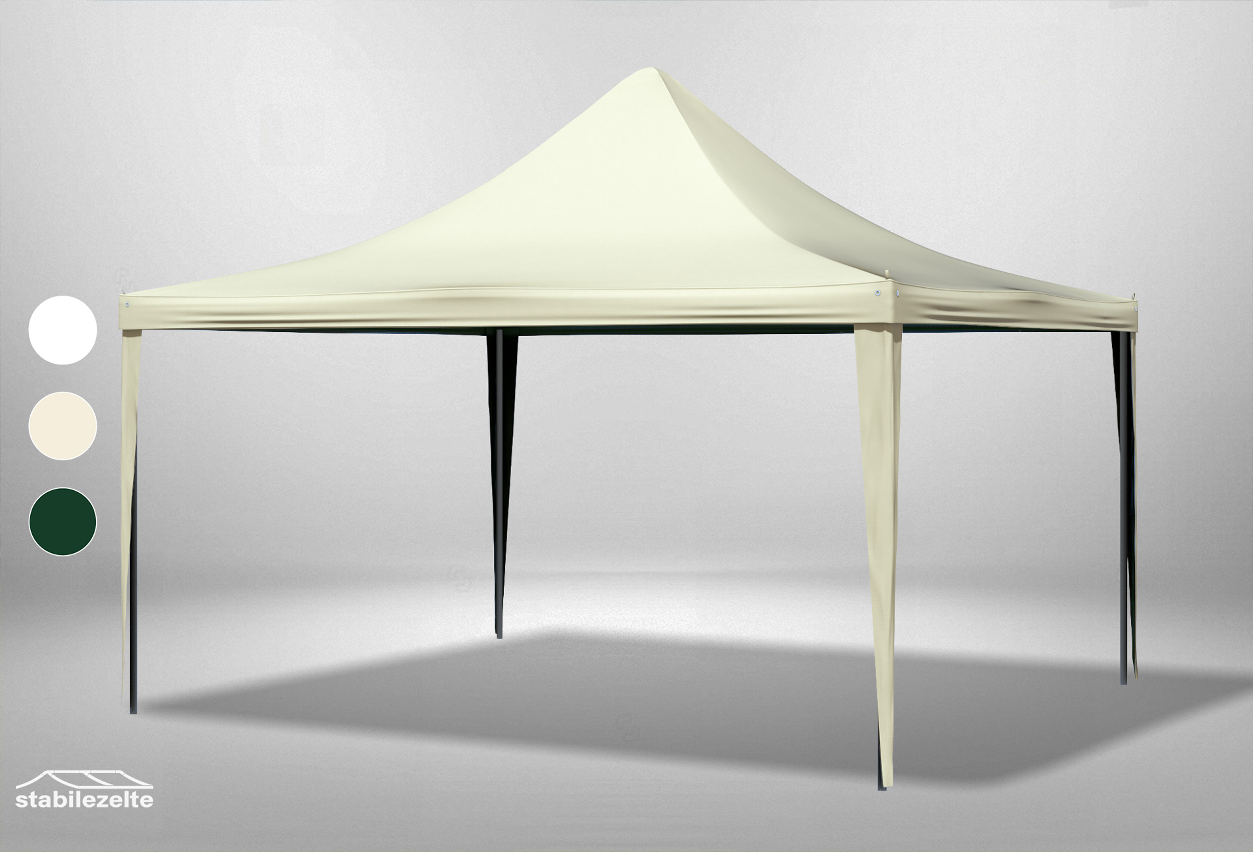 4x4 m Dachplane Arabica PVC inkl. Zubehör Beige