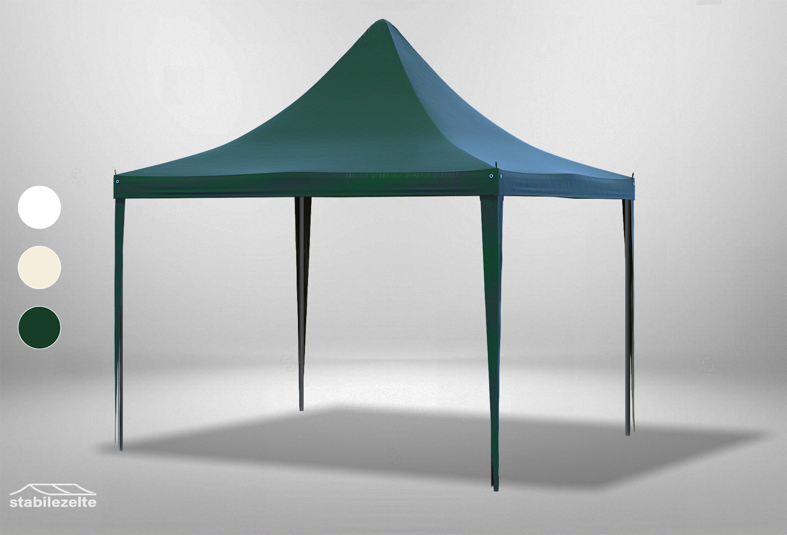 3x3 m Dachplane Arabica PVC inkl. Zubehör grün