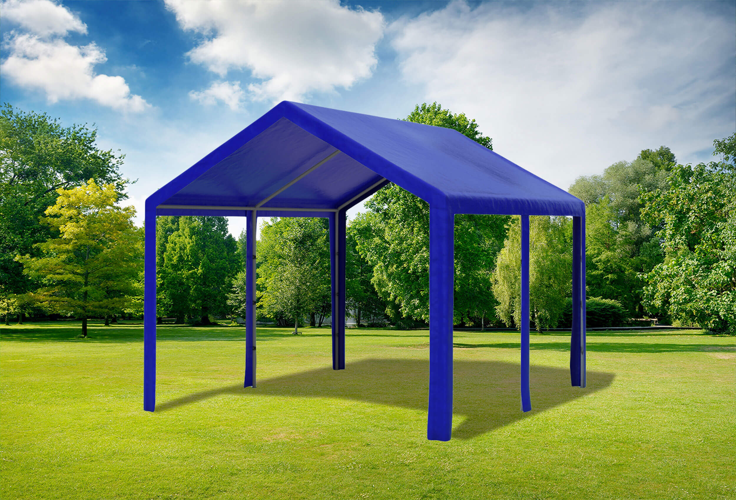 3x4 m Dachplane PE inkl. Zubehör blau