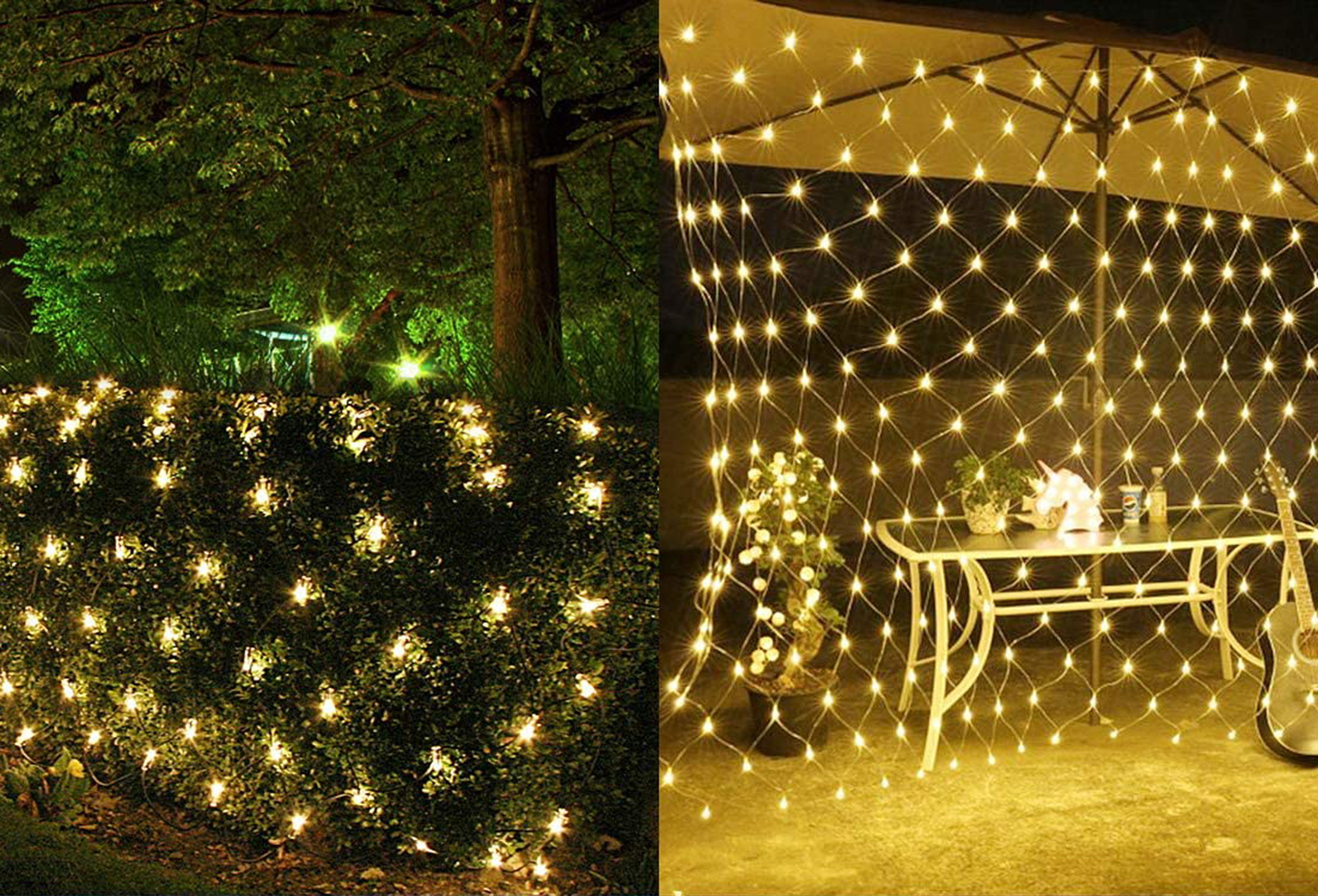LED Lichtnetz Lichterkette 200 LED´s Pavillon Beleuchtung 3x2m Partybeleuchtung