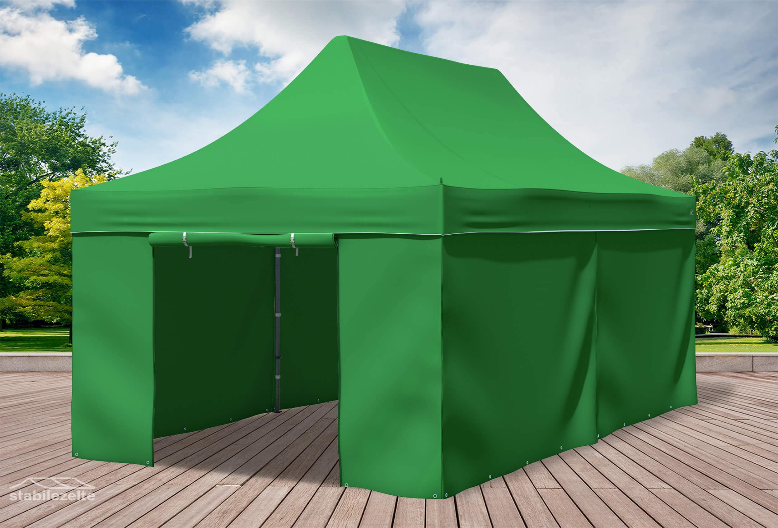 3x6 m Faltpavillon, grün