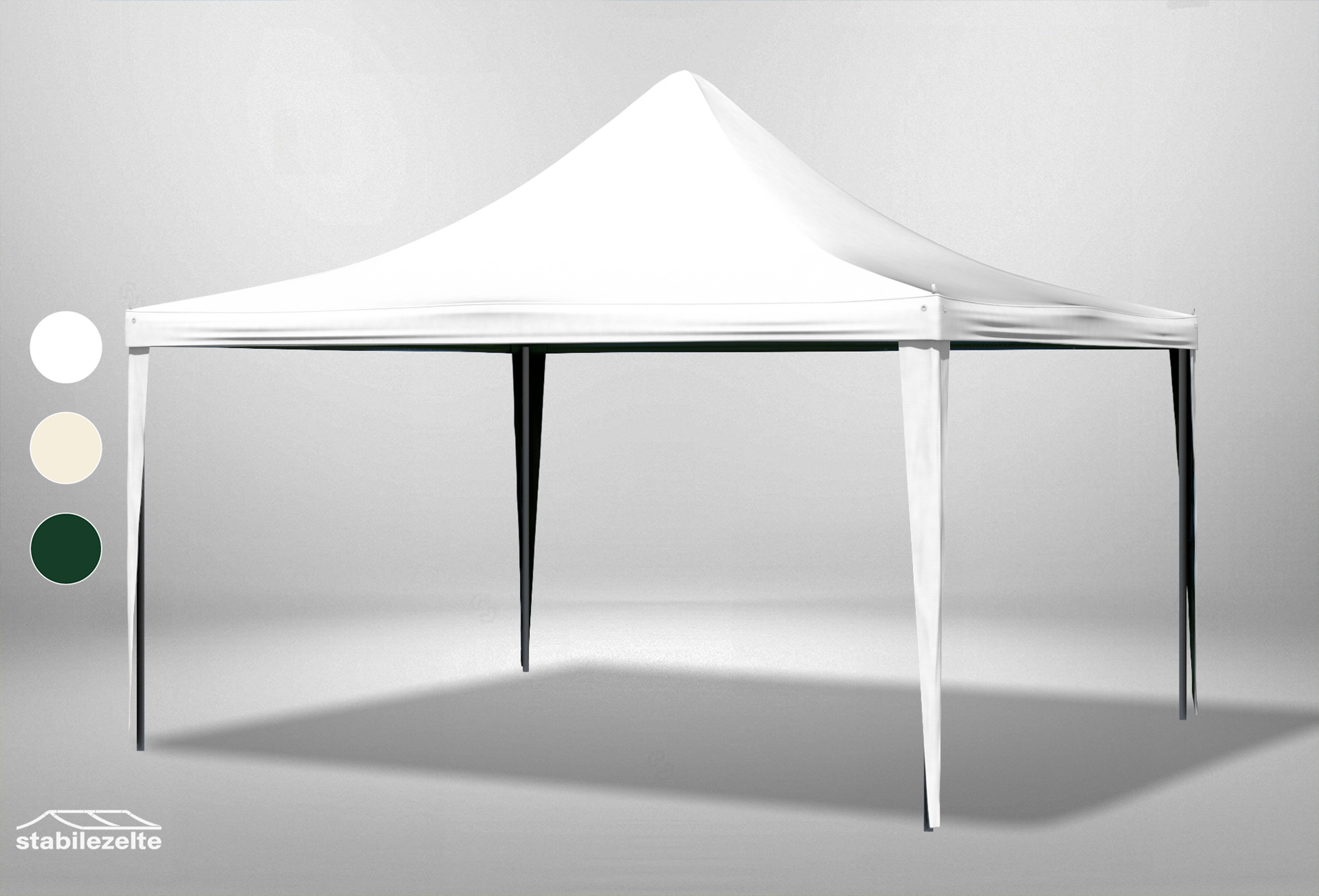 4x4 m Dachplane Arabica PVC inkl. Zubehör weiß