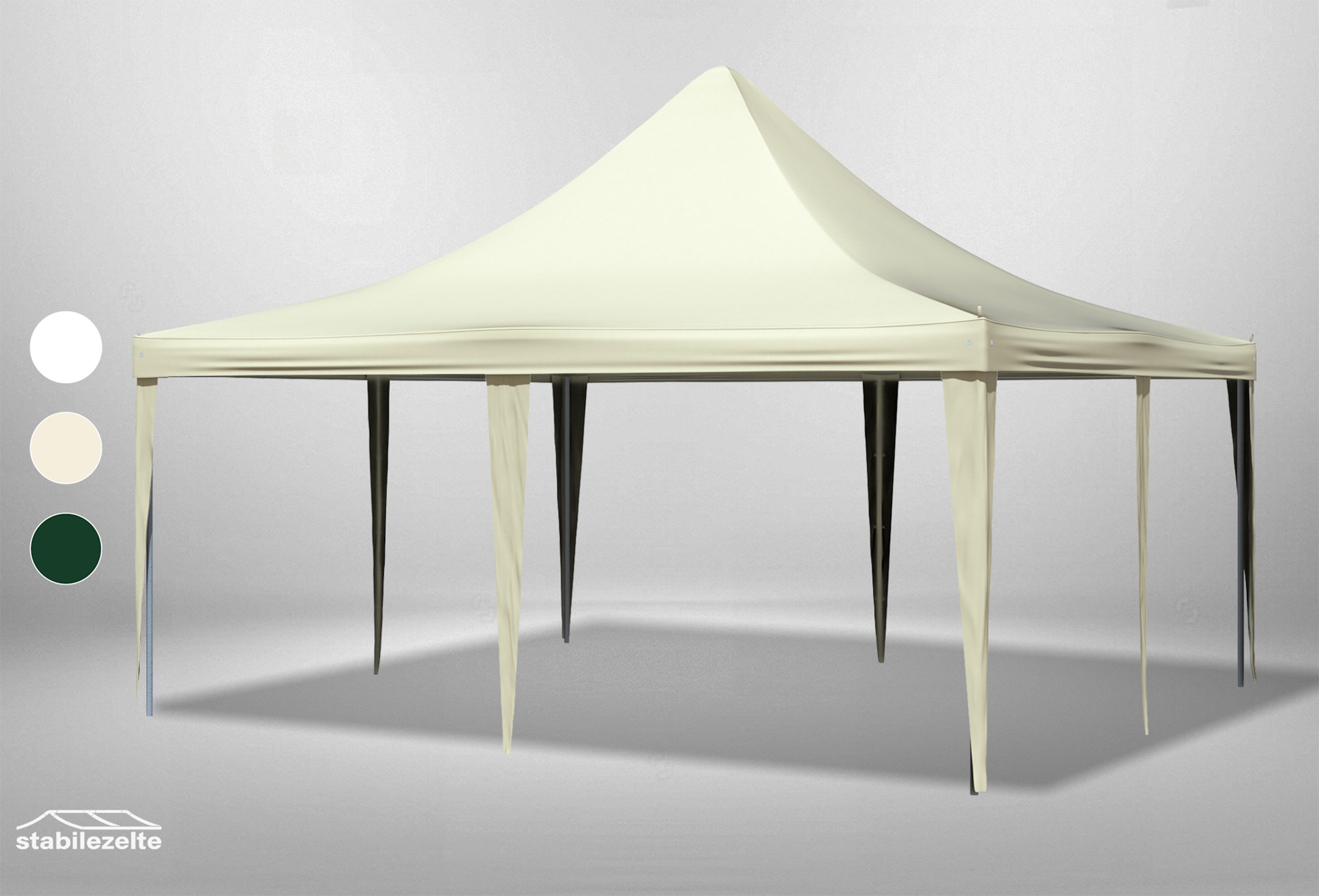 5x5 m Dachplane Arabica PVC inkl. Zubehör Beige