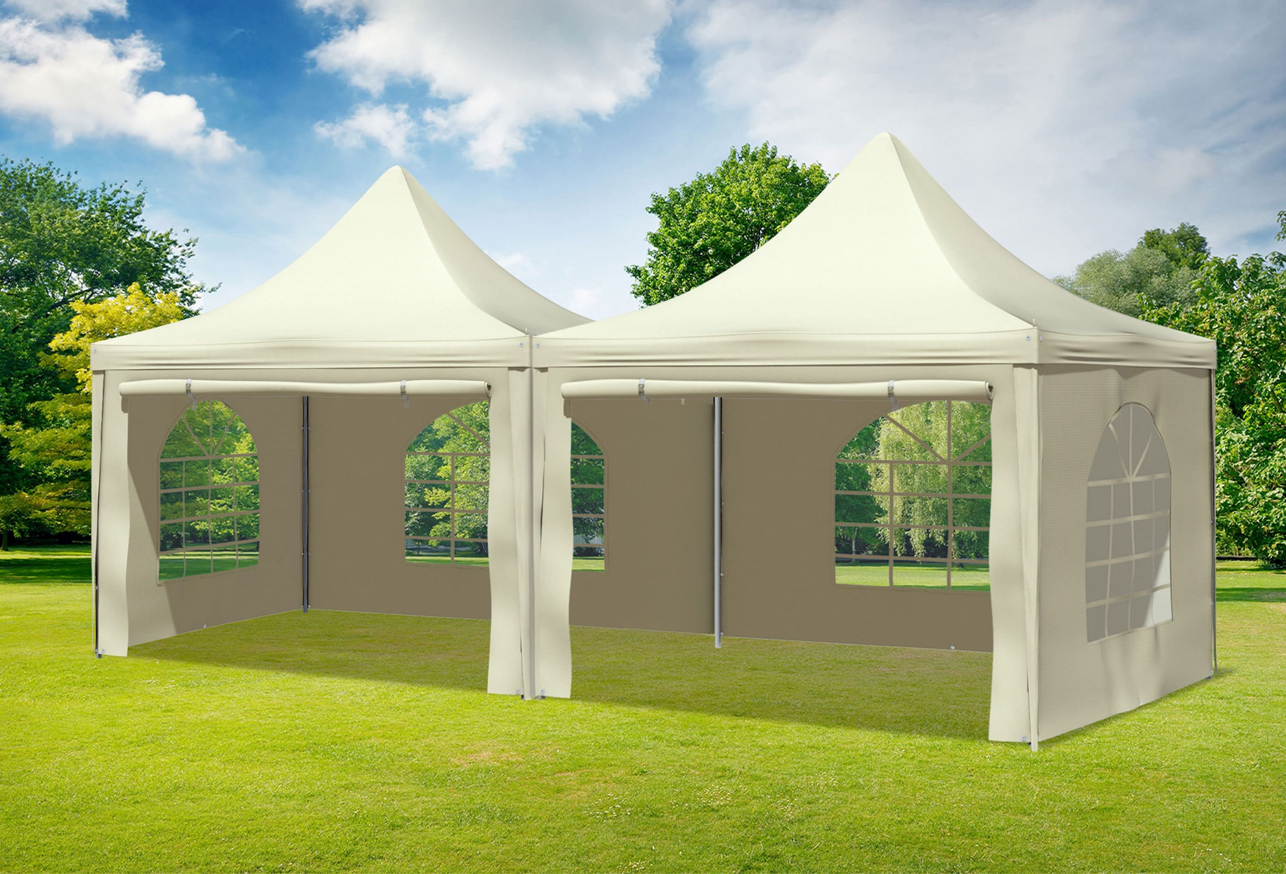 3x6 m Pavillon, PVC Arabica beige