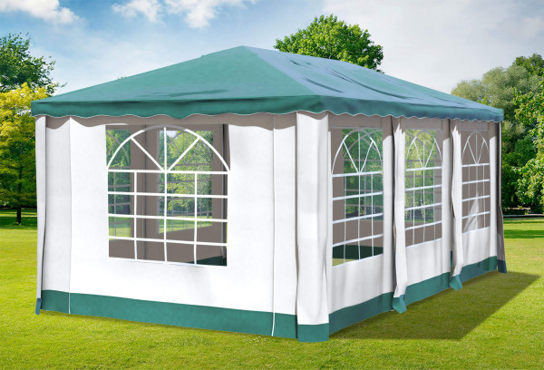 3x6 m Pavillon, Premium PVC Deluxe grün