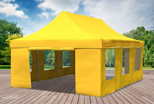4x6 m Faltpavillon, gelb